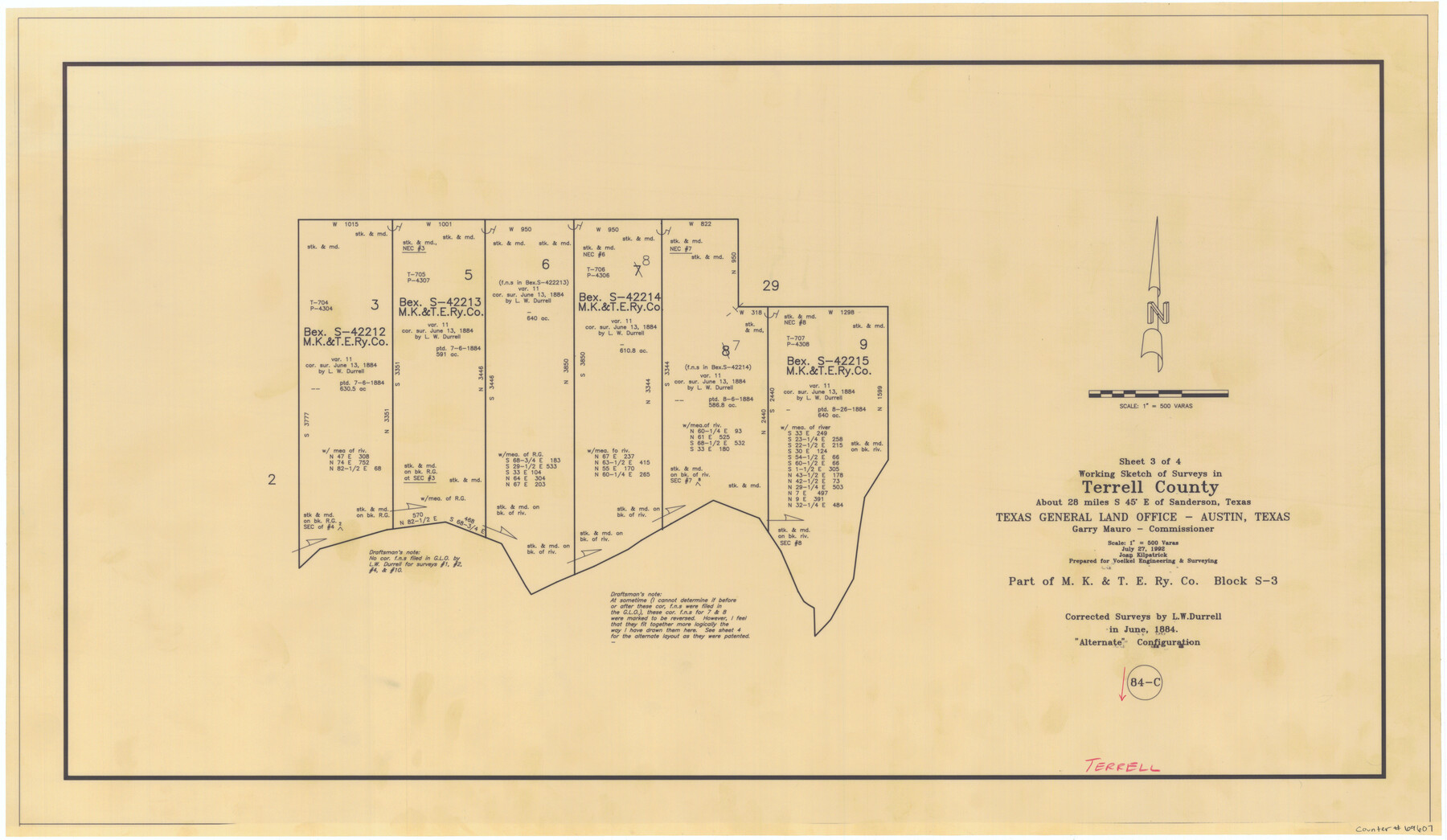 69607, Terrell County Working Sketch 84c, General Map Collection