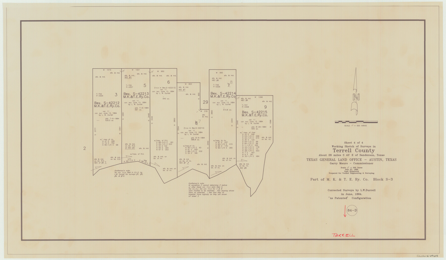 69608, Terrell County Working Sketch 84d, General Map Collection