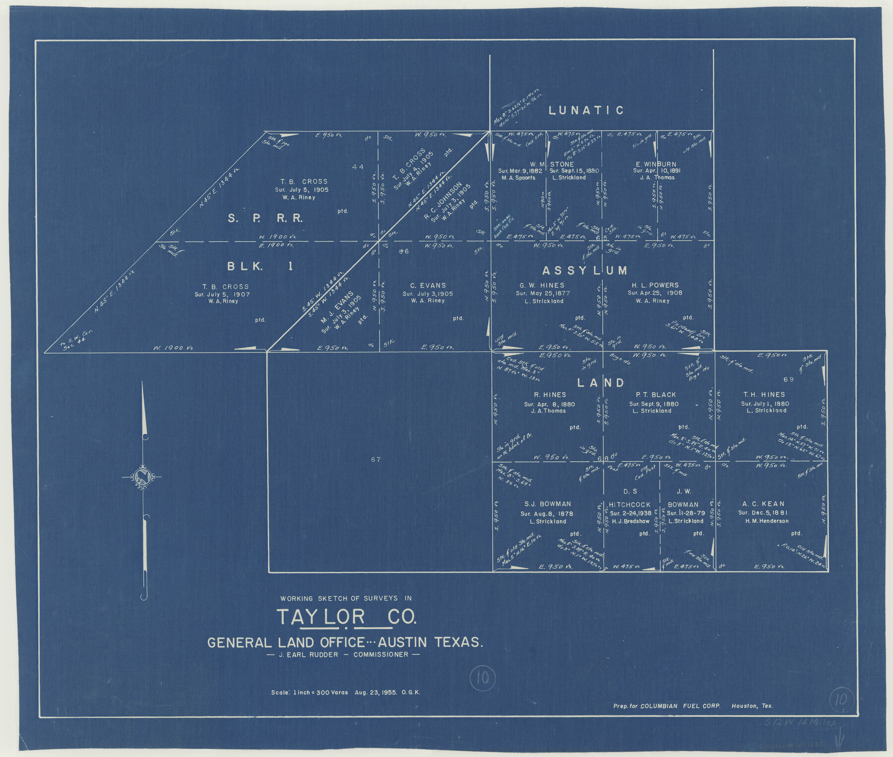 69620, Taylor County Working Sketch 10, General Map Collection