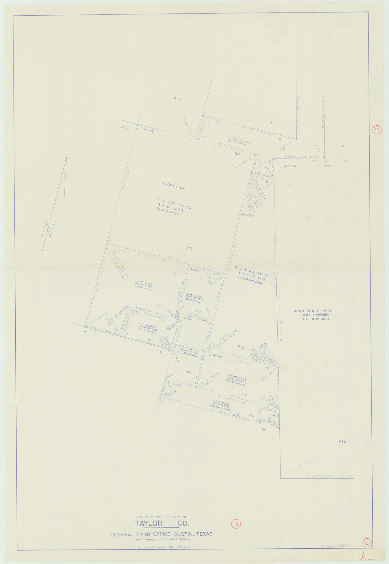 69625, Taylor County Working Sketch 15, General Map Collection