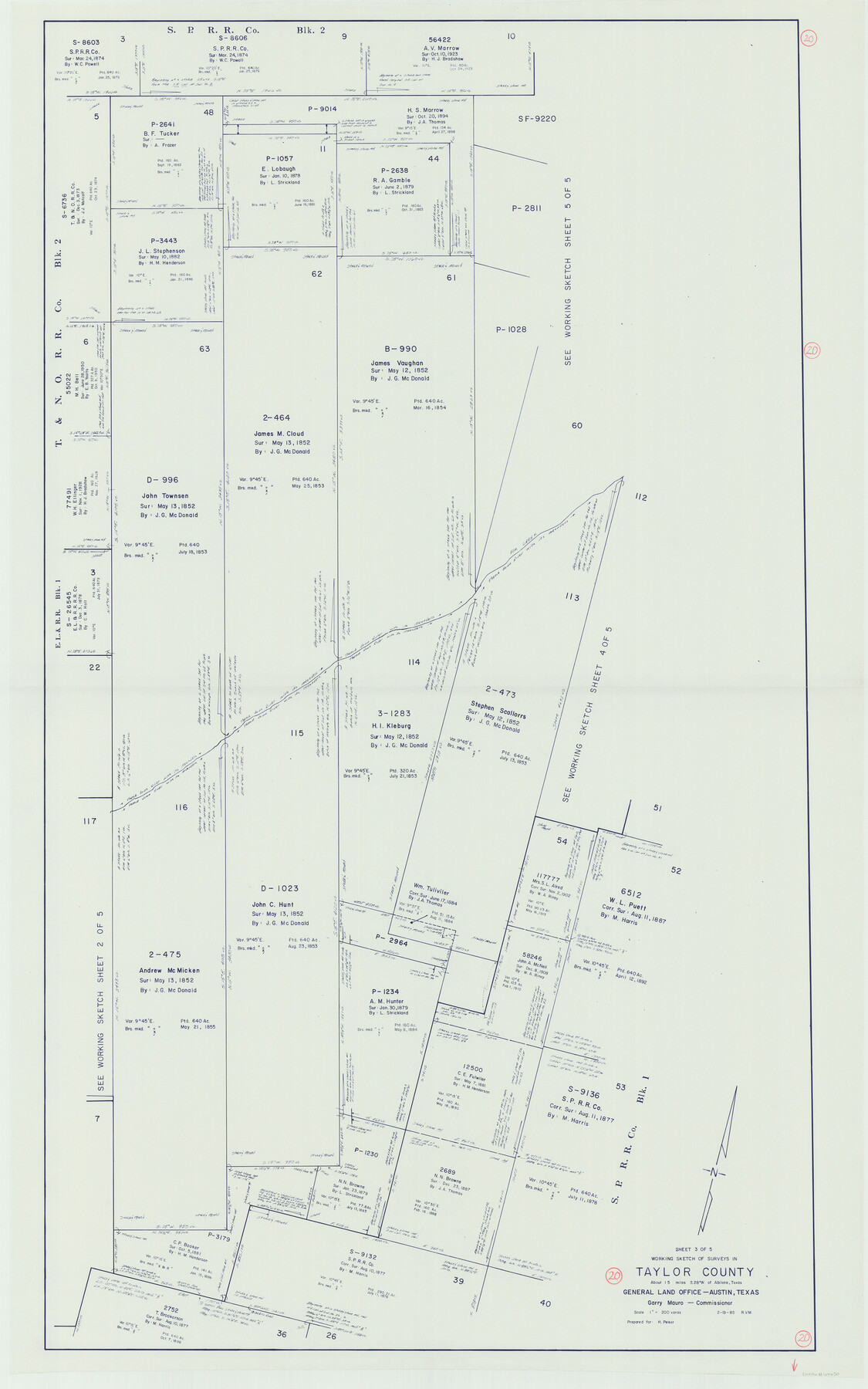 69630, Taylor County Working Sketch 20, General Map Collection
