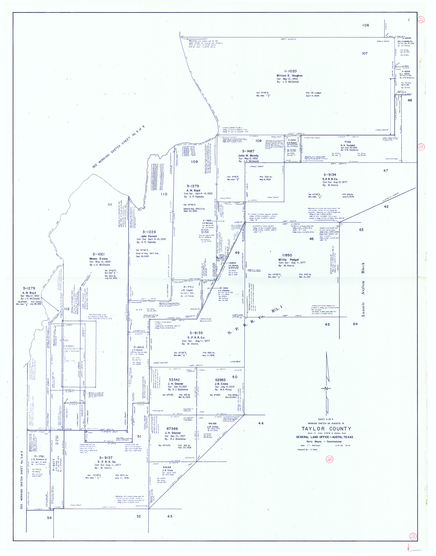 69631, Taylor County Working Sketch 21, General Map Collection