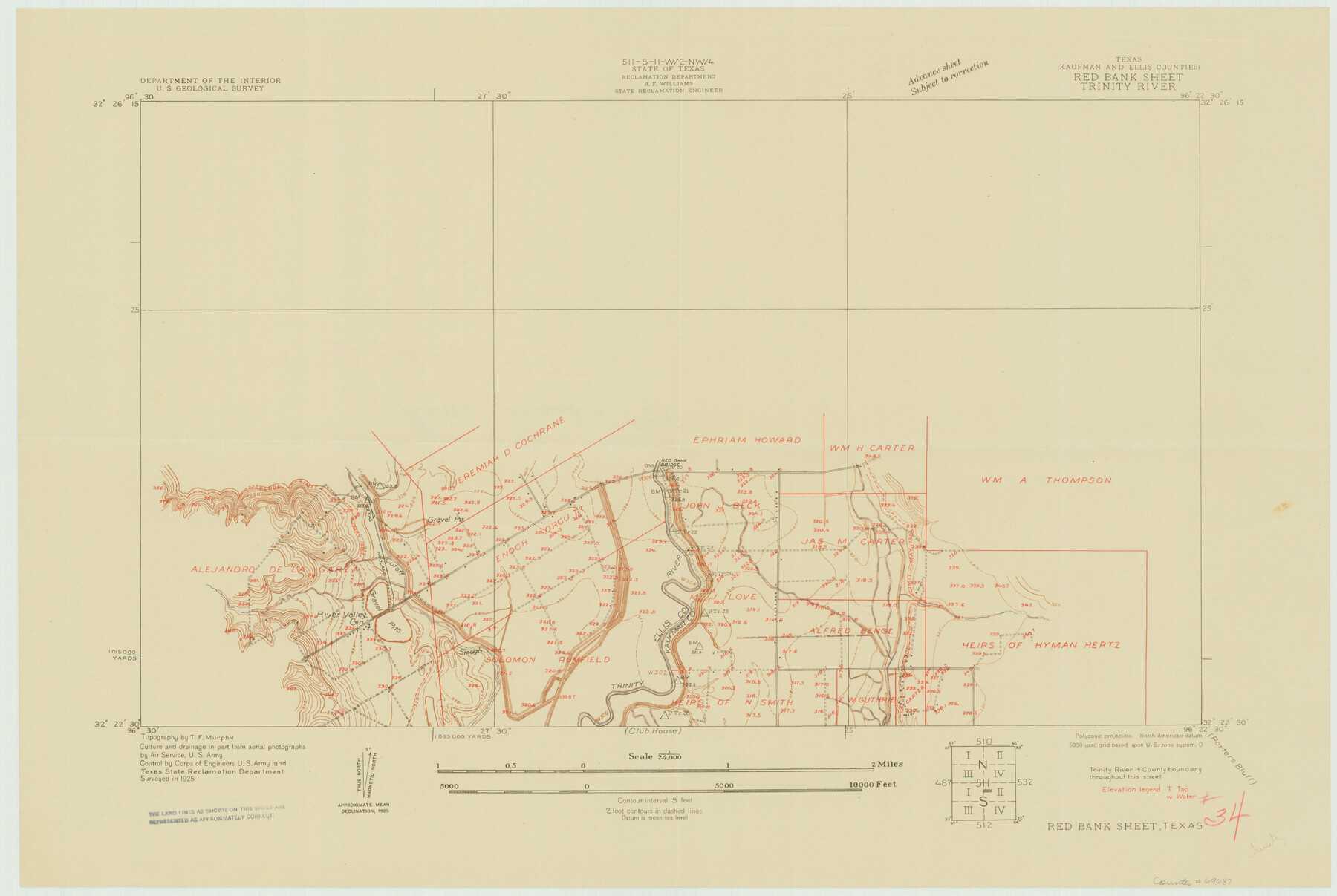 69687, Trinity River, Red Bank Sheet, General Map Collection