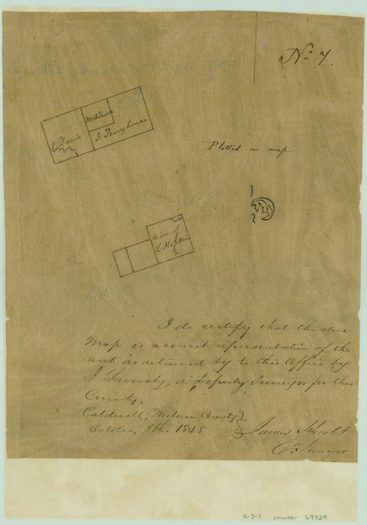 69729, [Surveys in the Milam District], General Map Collection