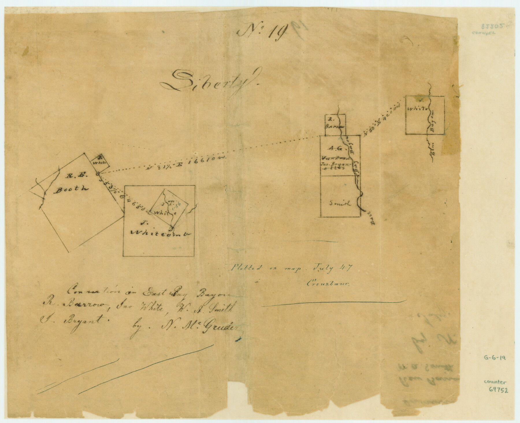 69752, [Surveys in Chambers County, along East Bay Bayou and Elm Bayou], General Map Collection