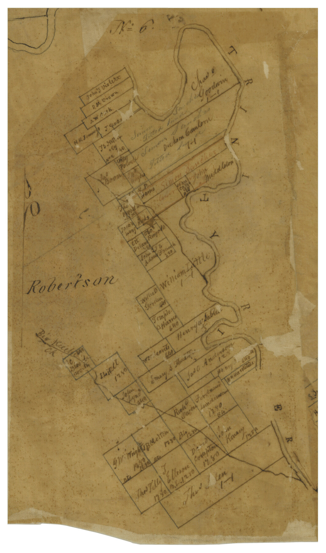 69753, [Surveys between Big Keechi Creek and the Trinity River], General Map Collection
