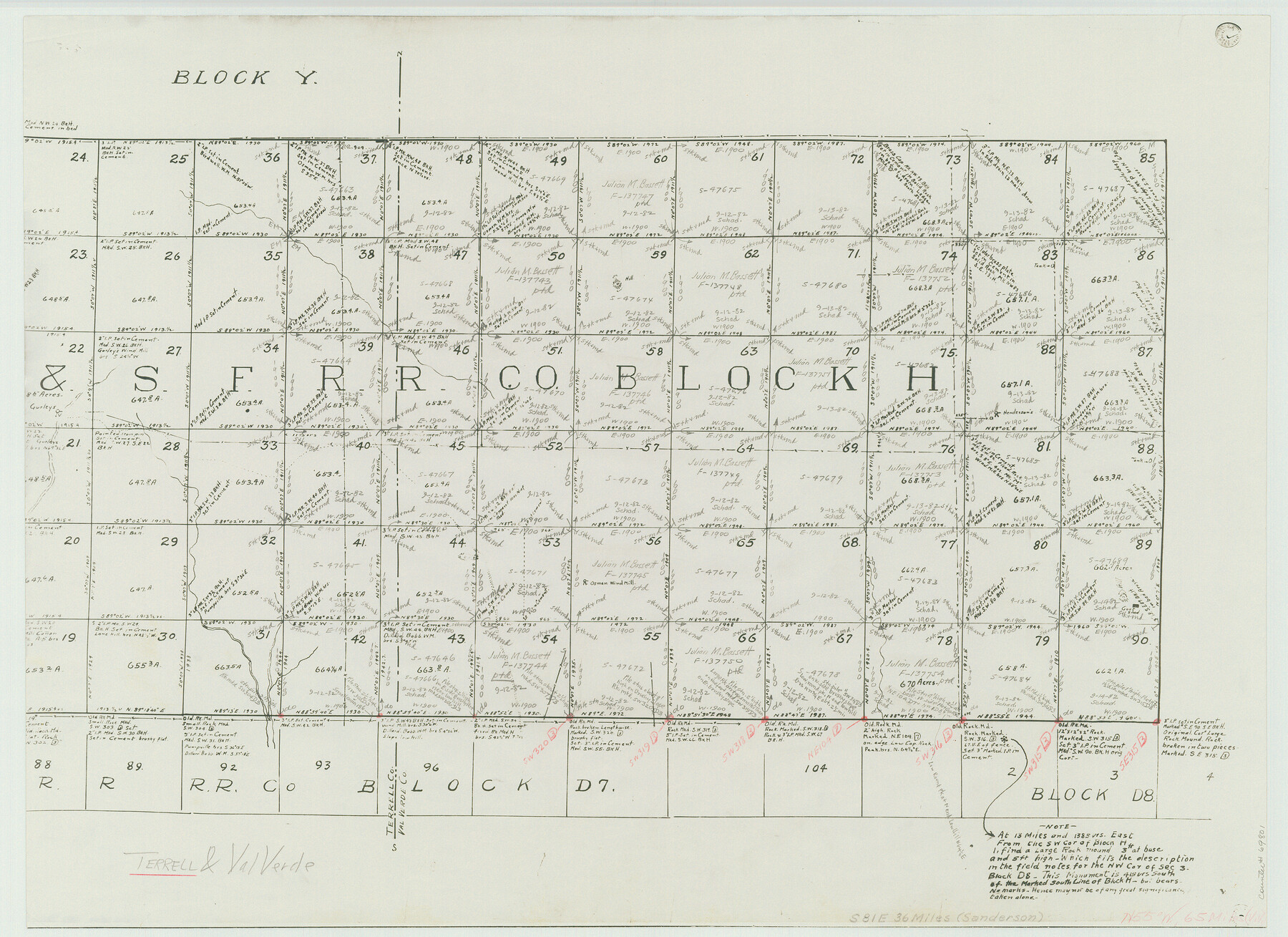 69801, Terrell County Working Sketch 19, General Map Collection