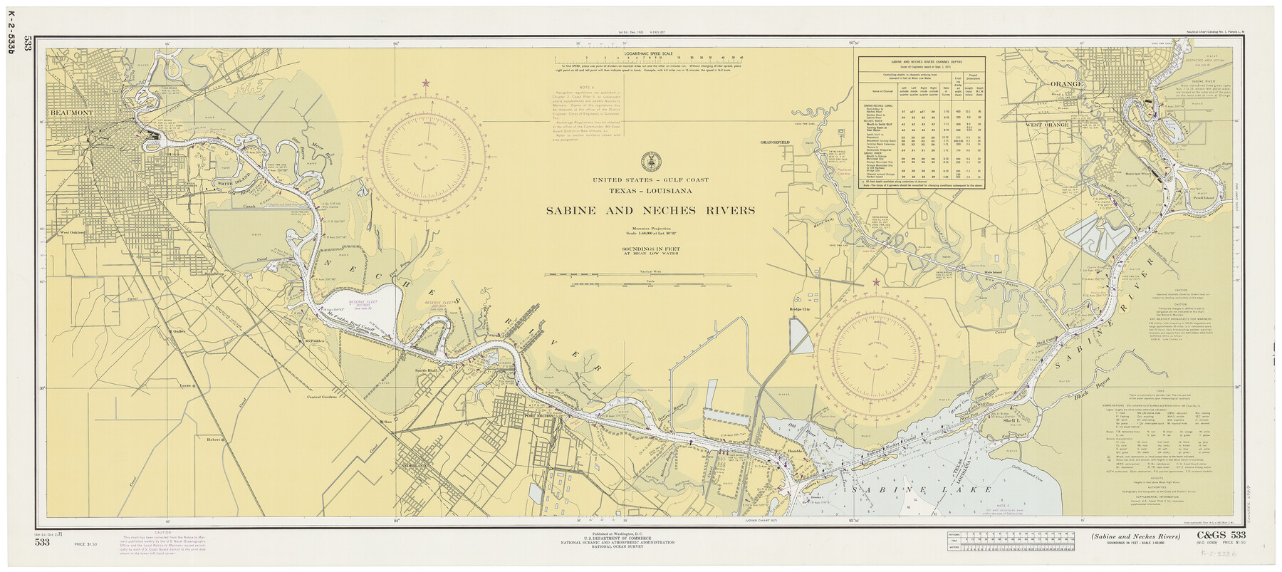 69817, Sabine and Neches Rivers, General Map Collection

