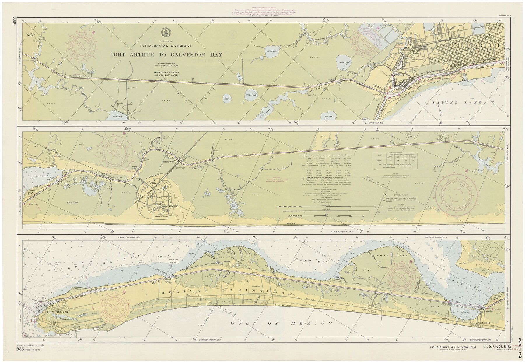 69832, Intracoastal Waterway - Port Arthur to Galveston Bay, General Map Collection