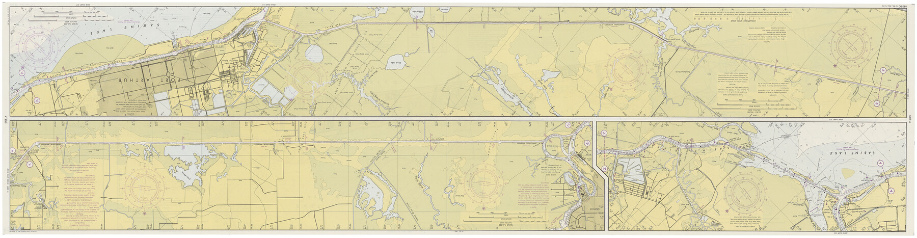 69836, Nautical Chart 885-SC Intracoastal Waterway - Ellender to Galveston Bay, Louisiana-Texas, General Map Collection