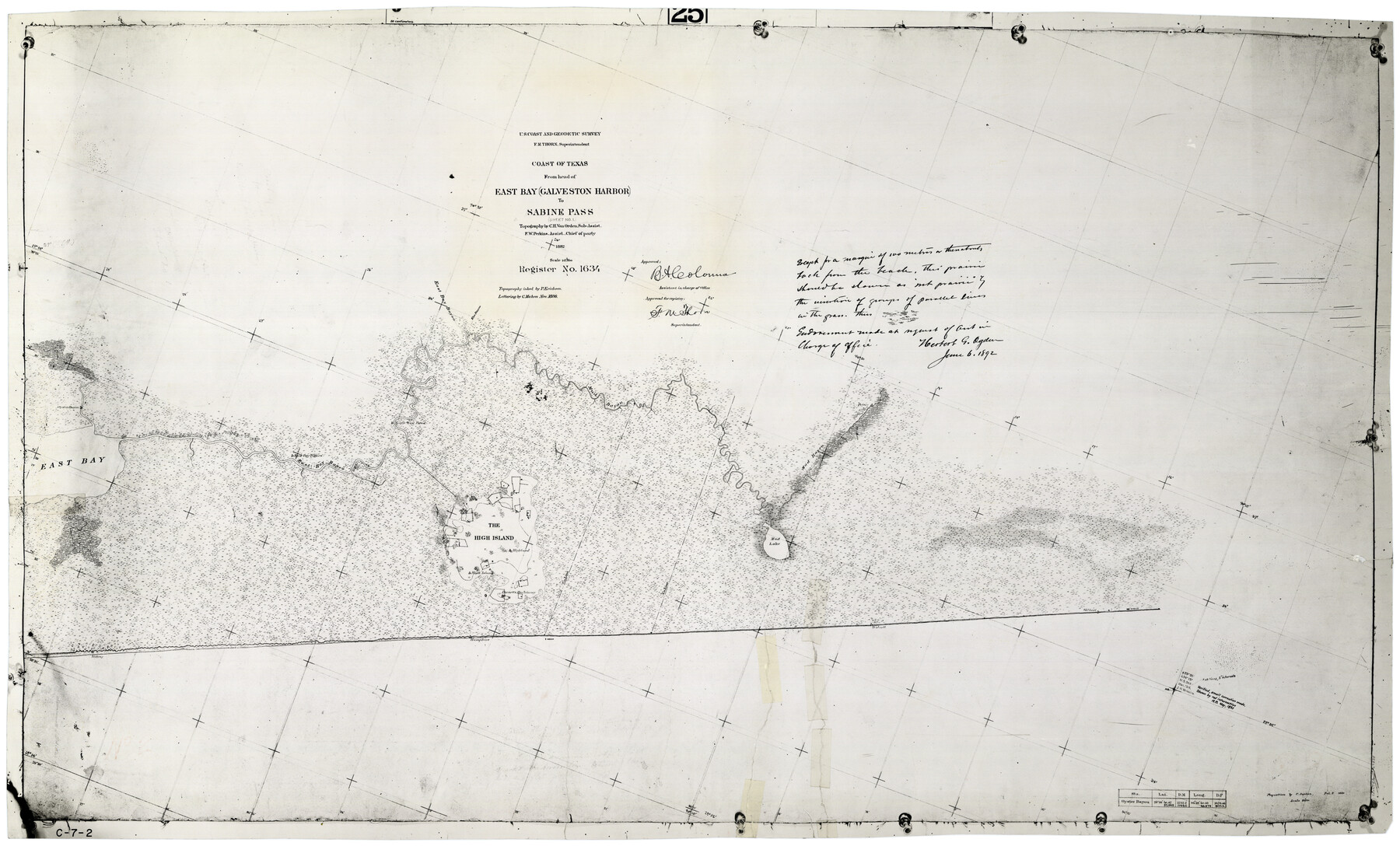 69838, Coast of Texas from head of East Bay Galveston Harbor to Sabine Pass, General Map Collection
