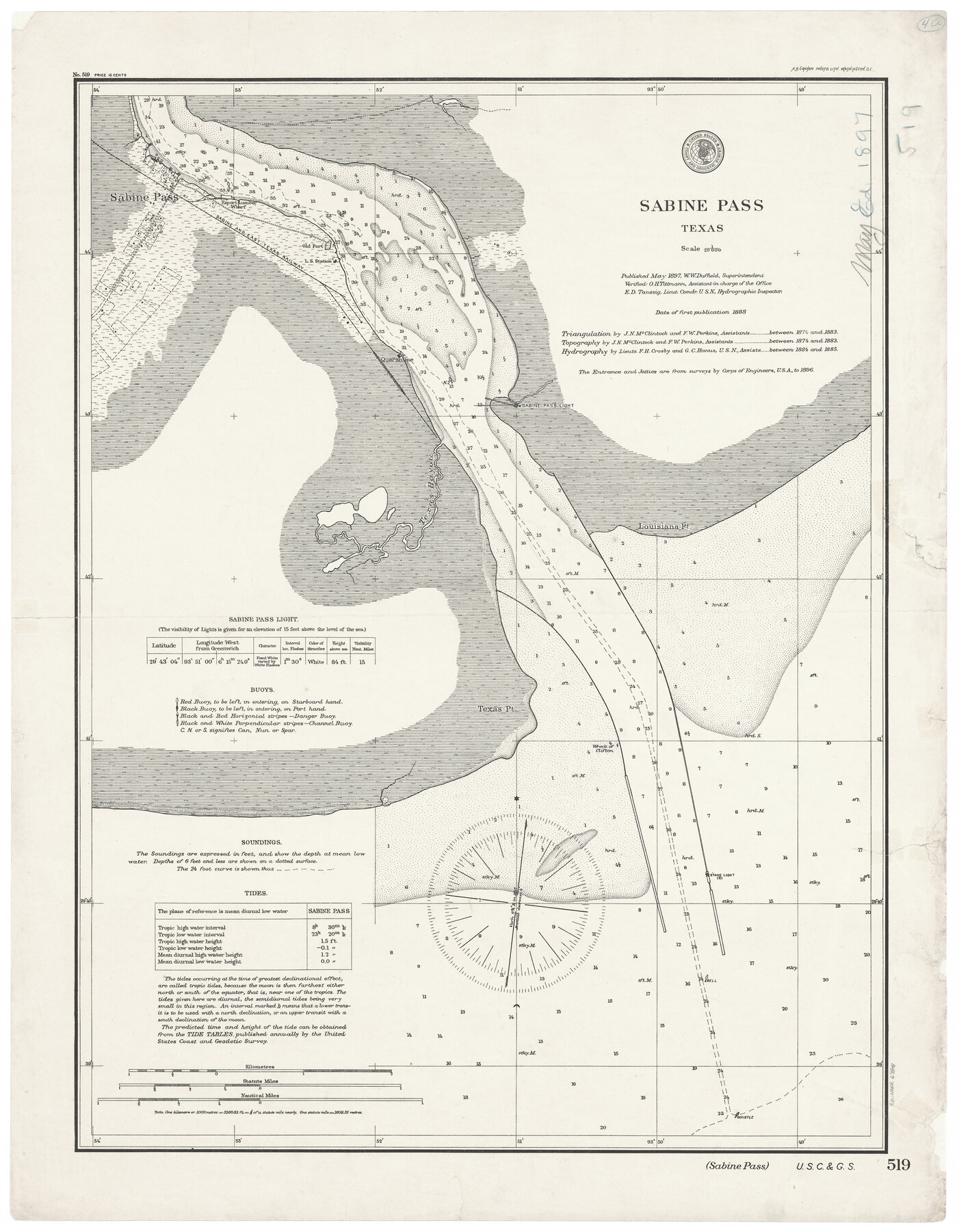 69841, Sabine Pass, Series No. 519, General Map Collection