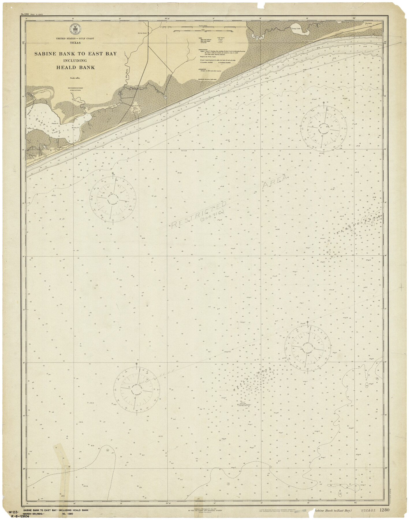 69844, Sabine Bank to East Bay including Heald Bank, General Map Collection

