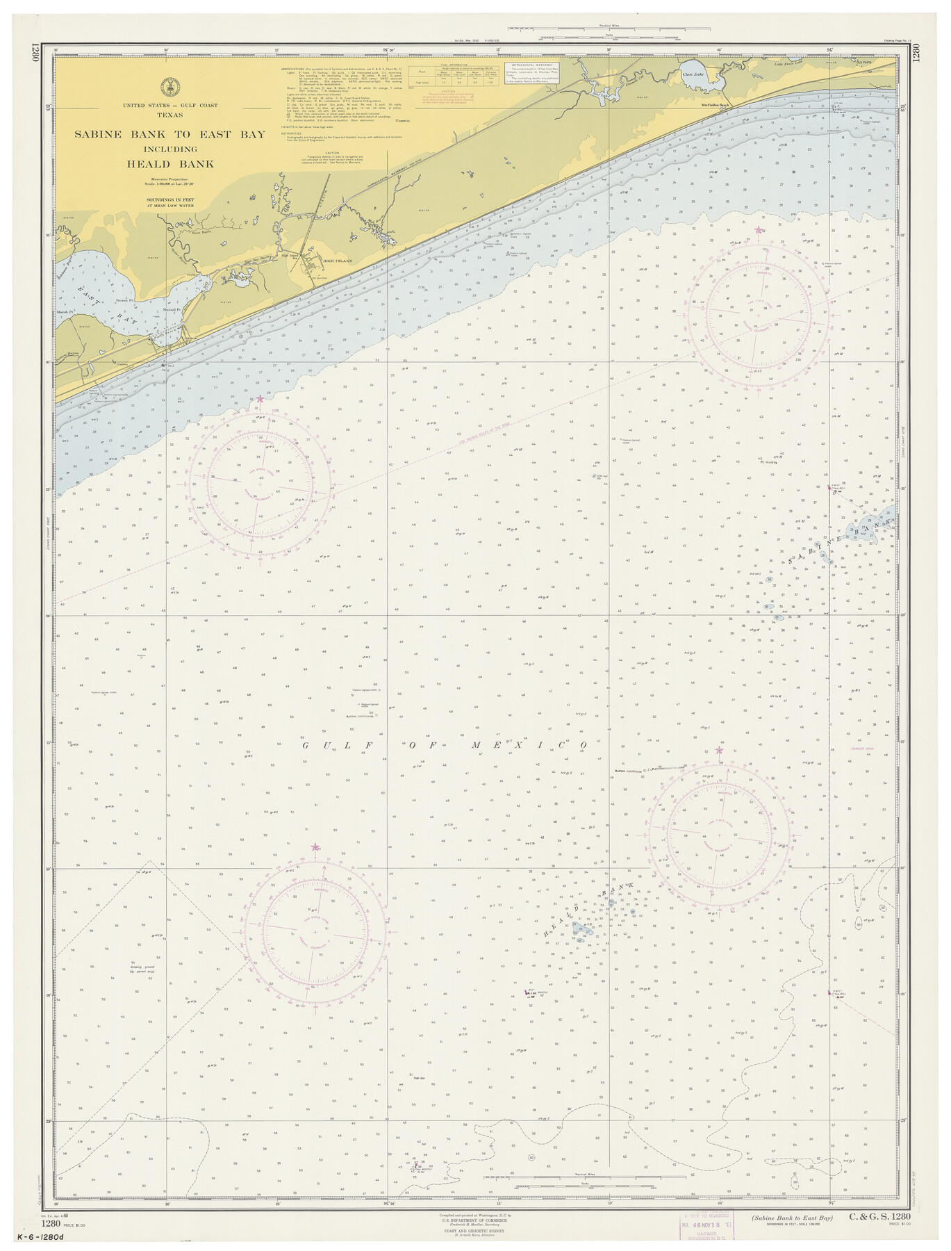 69847, Sabine Bank to East Bay including Heald Bank, General Map Collection