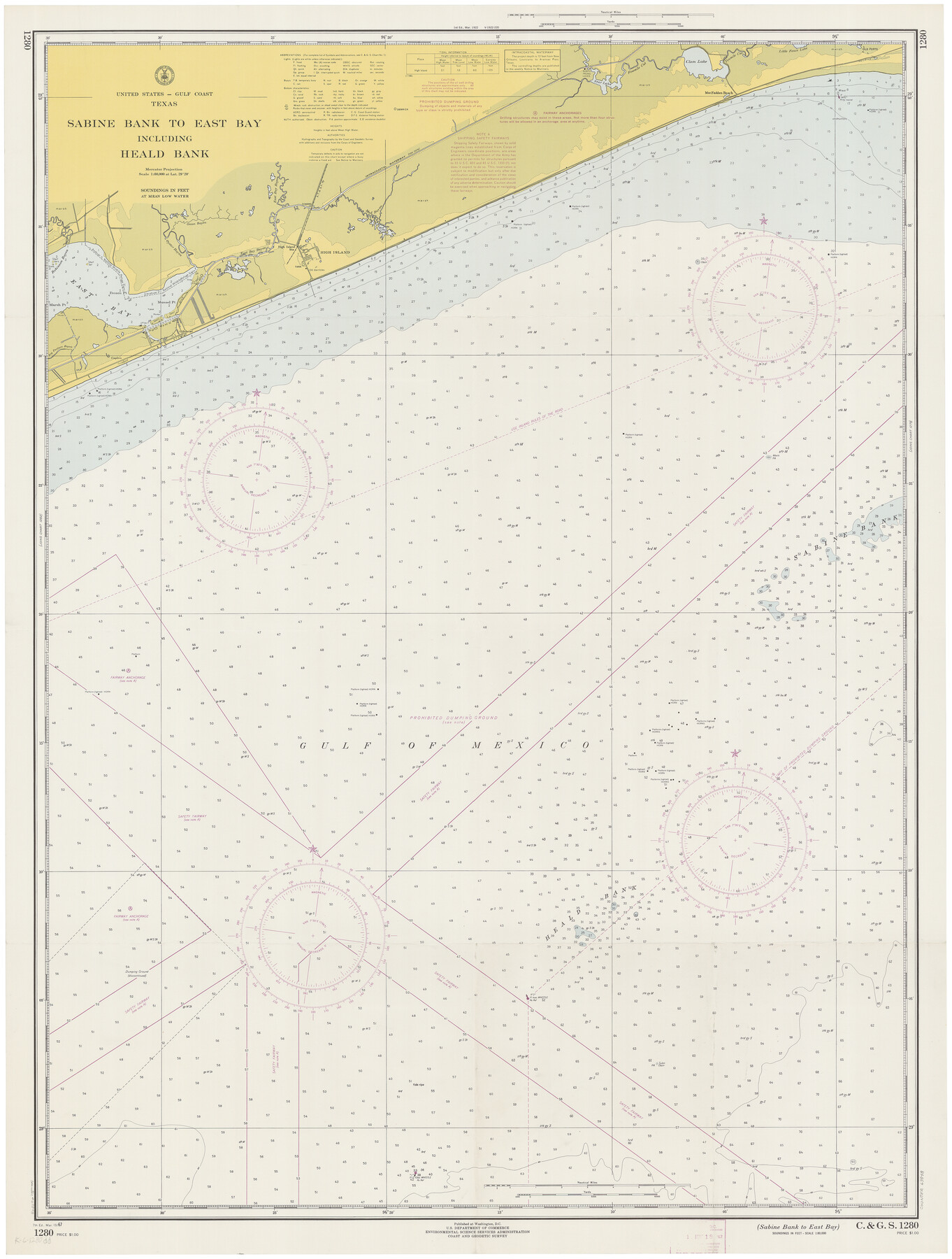 69848, Sabine Bank to East Bay including Heald Bank, General Map Collection