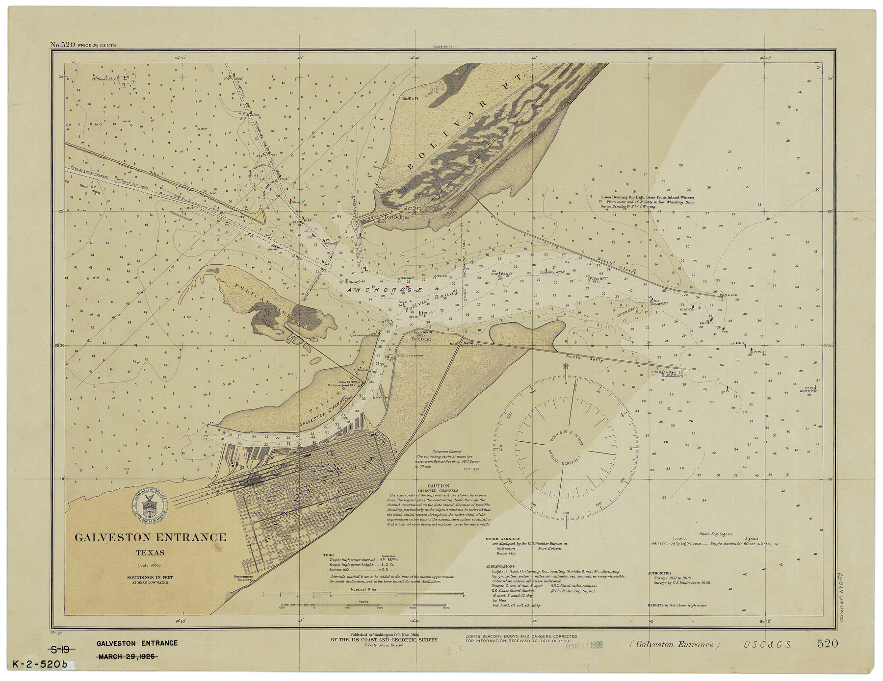 69859, Galveston Entrance, General Map Collection

