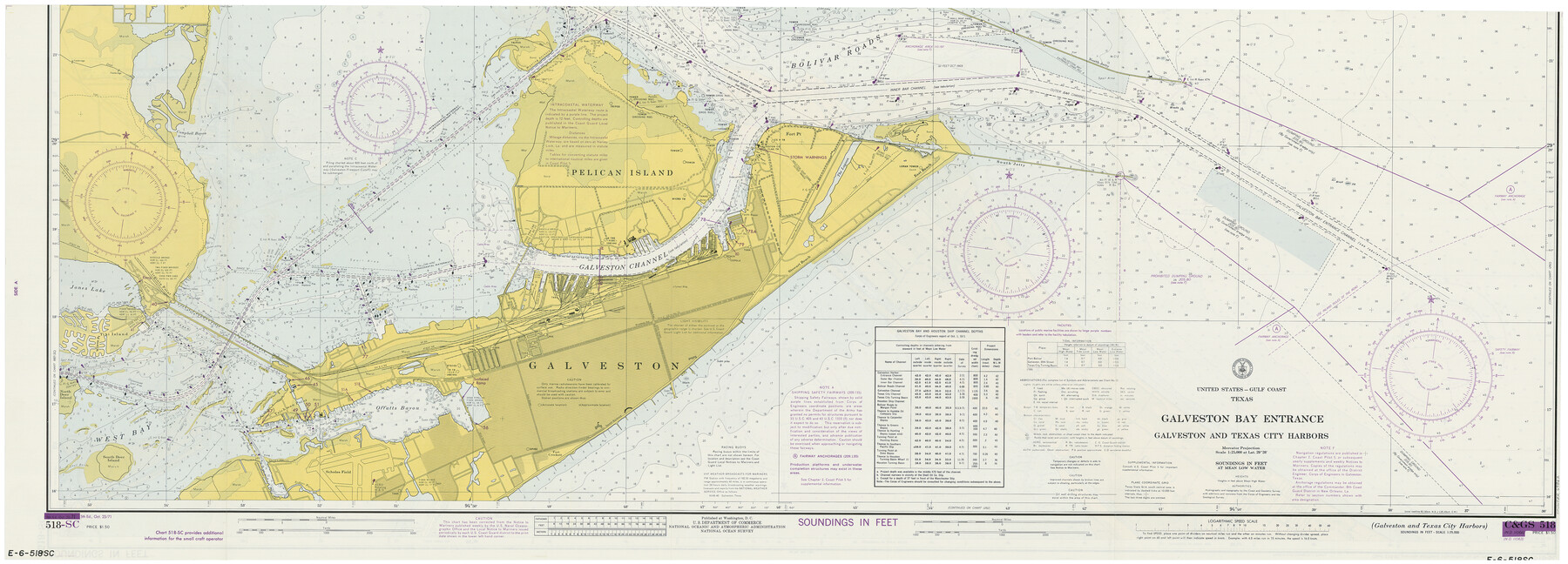 69862, Galveston Bay Entrance, Series No. 518, General Map Collection