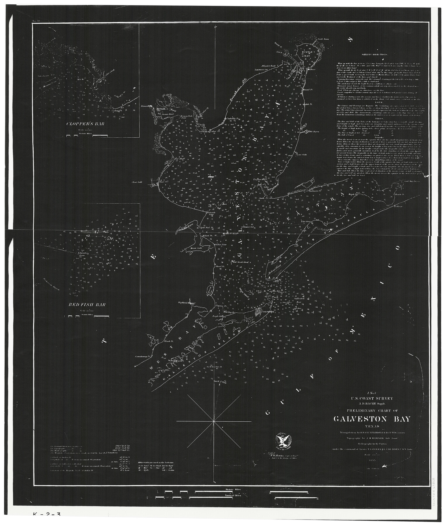 69868, Preliminary Chart of Galveston Bay, Texas, General Map Collection
