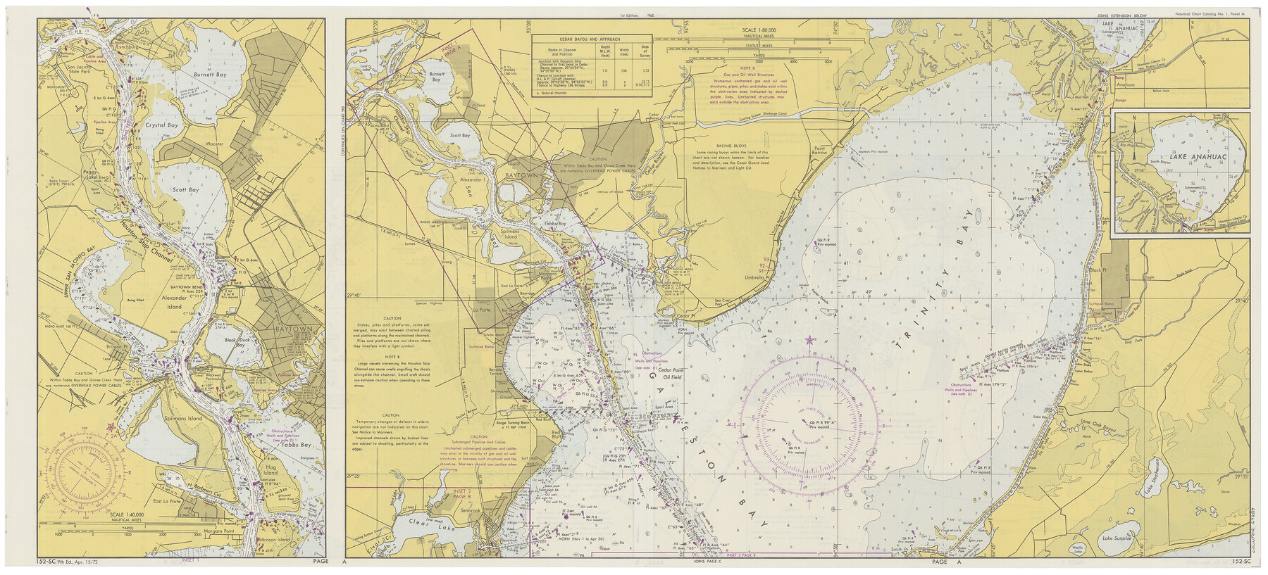 69889, Nautical Chart 152-SC - Galveston Bay, Texas, General Map Collection
