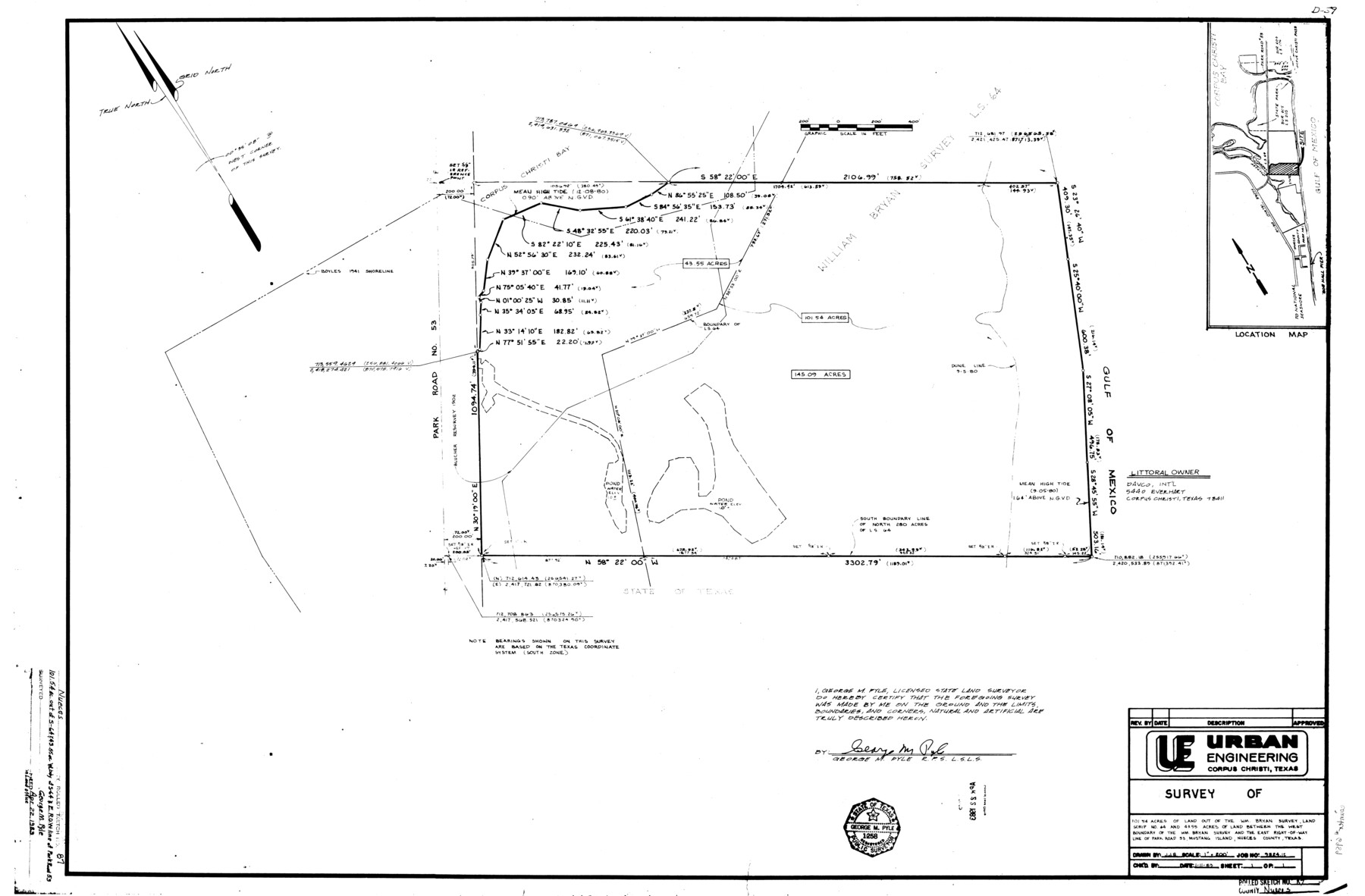 6989, Nueces County Rolled Sketch 87, General Map Collection