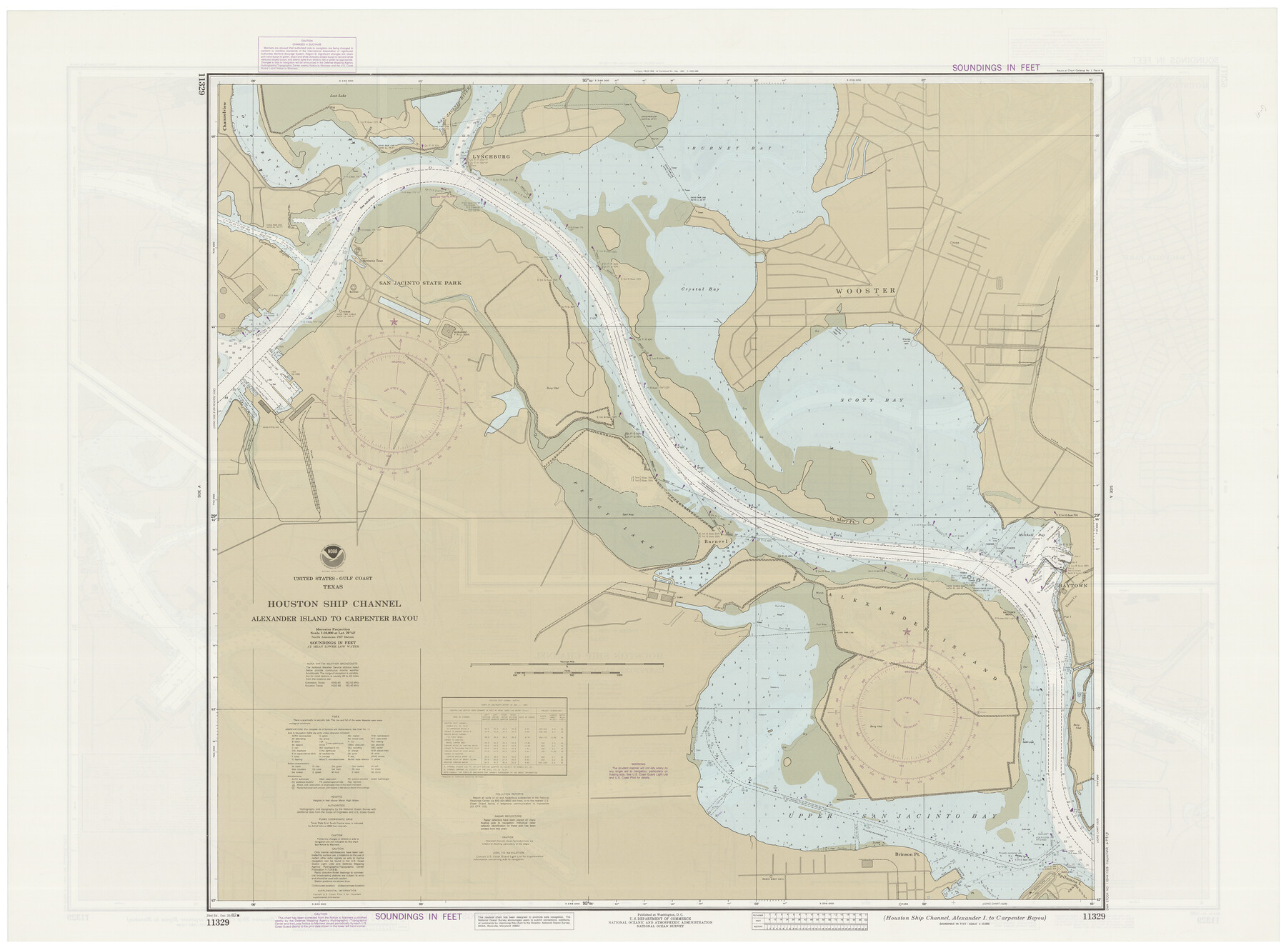 69913, Houston Ship Channel, Alexander Island to Carpenter Bayou, General Map Collection
