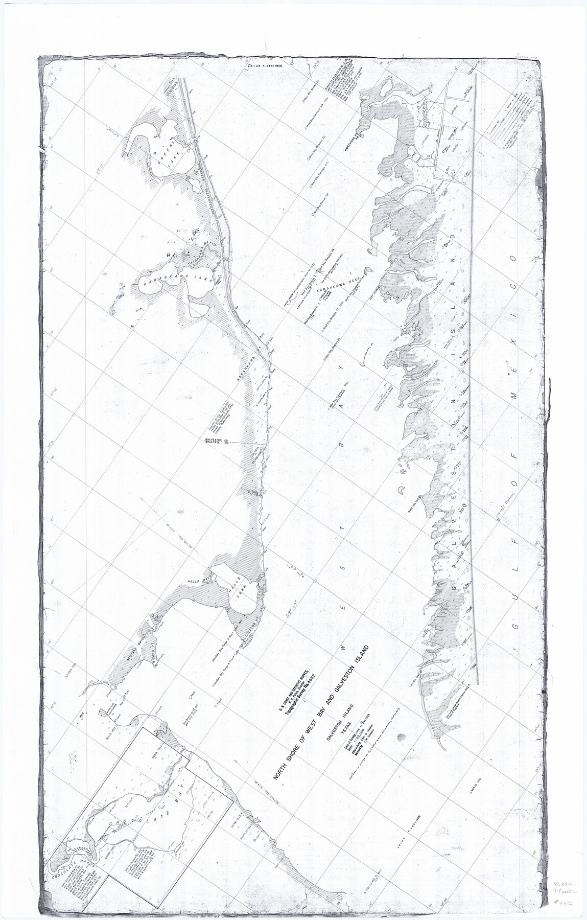 69931, North Shore of West Bay and Galveston Island, General Map Collection