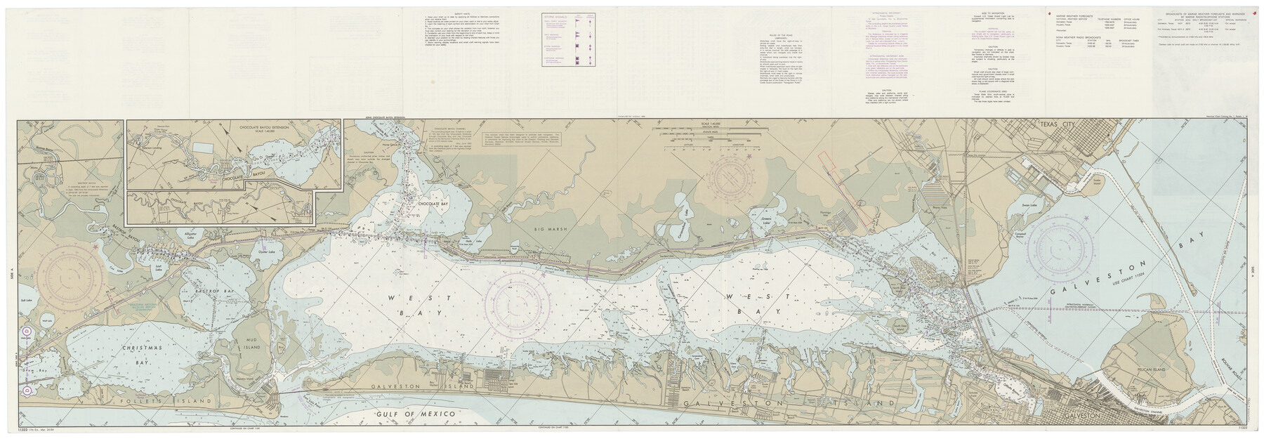 69940, Nautical Chart 11332 - Intracoastal Waterway - Galveston Bay to Cedar Lakes, General Map Collection
