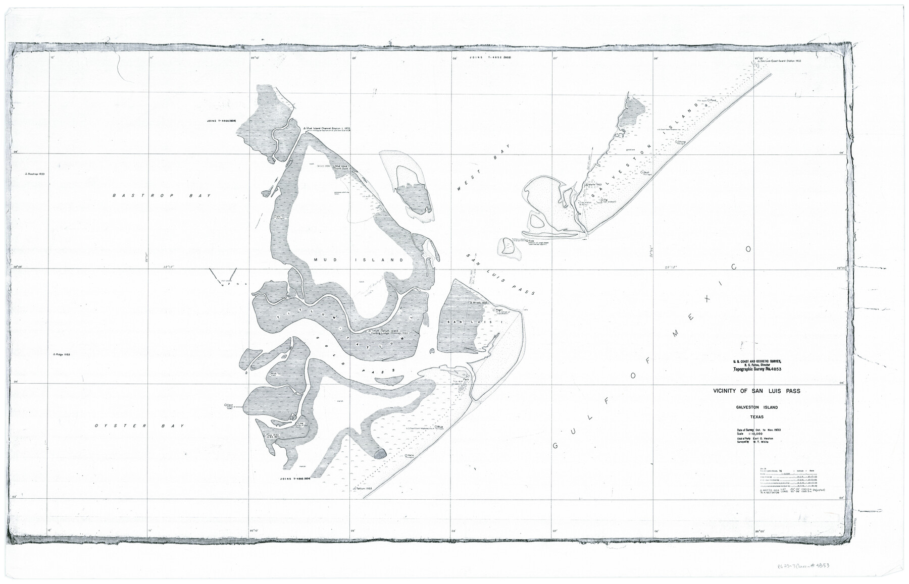 69942, Vicinity of San Luis Pass, Galveston Island, Texas, General Map Collection
