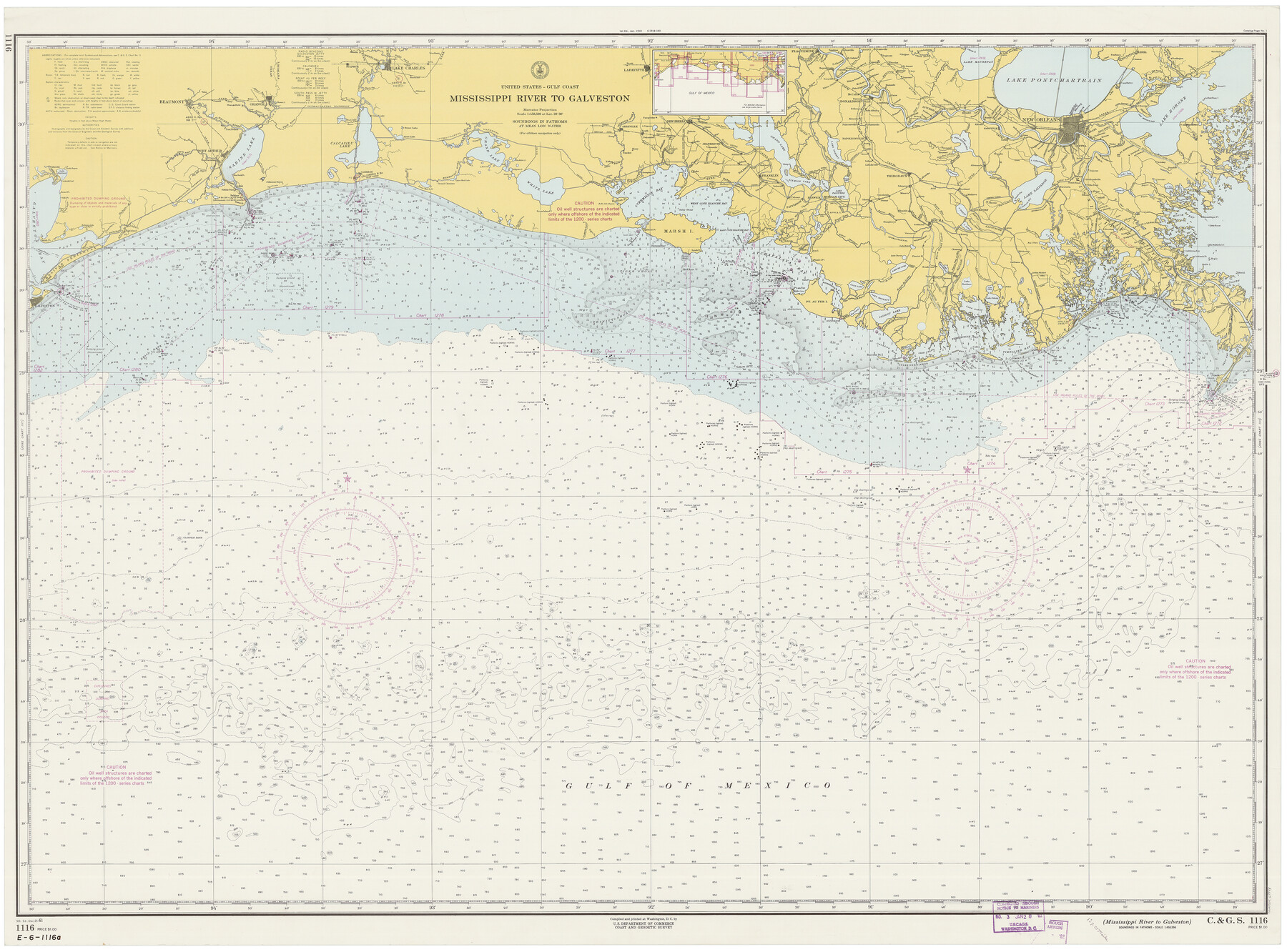 69944, Mississippi River to Galveston, General Map Collection
