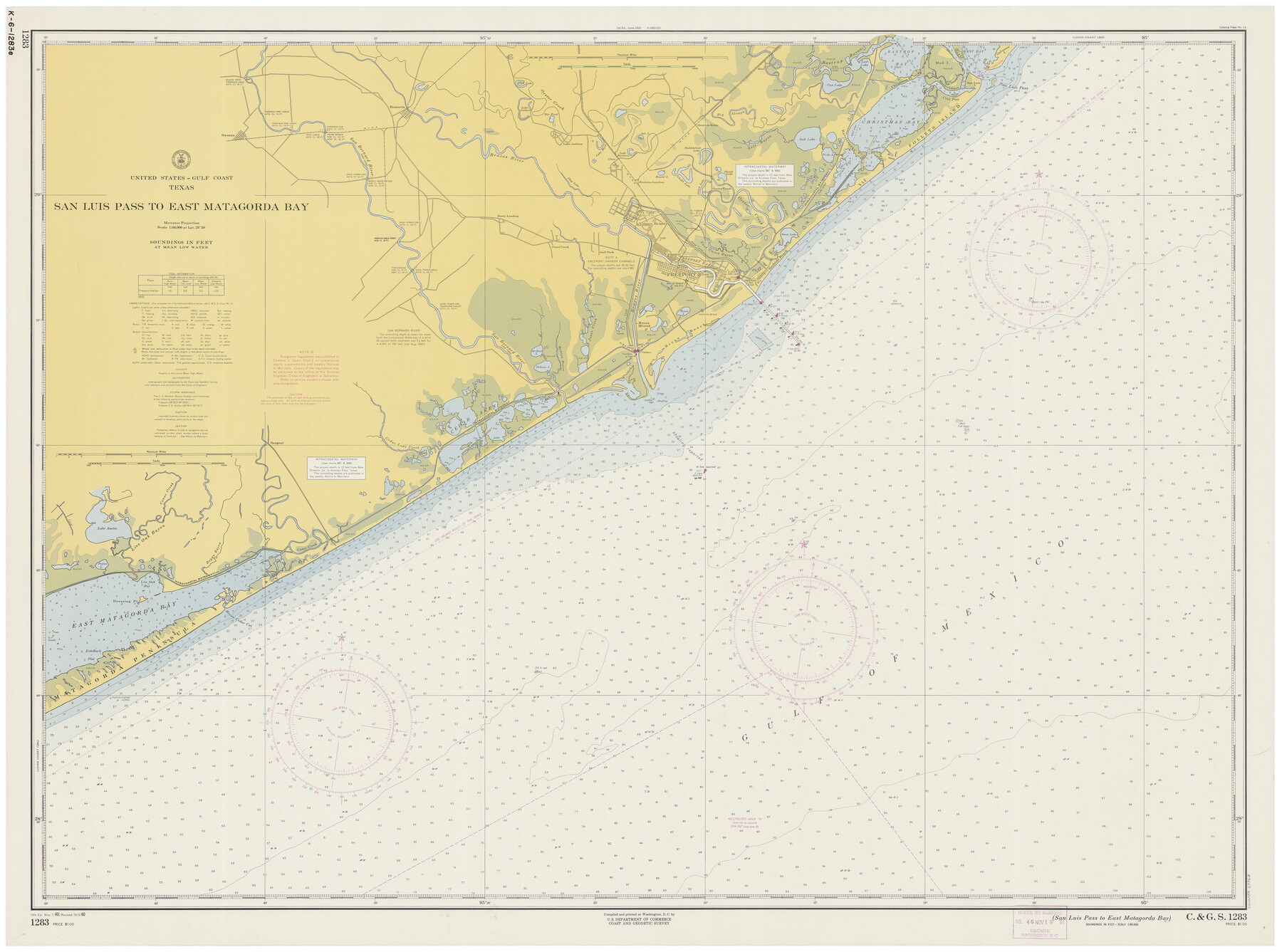 69963, San Luis Pass to East Matagorda Bay, General Map Collection
