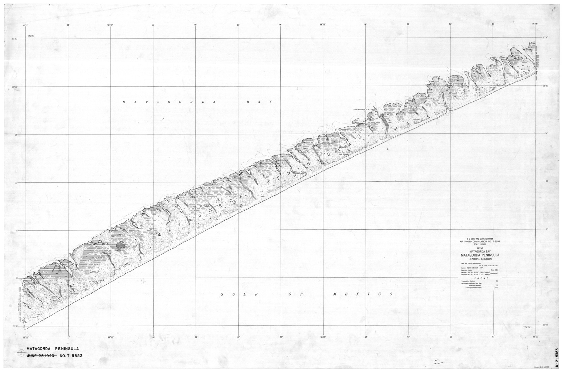 69987, Texas, Matagorda Bay, Matagorda Peninsula, Central Section, General Map Collection