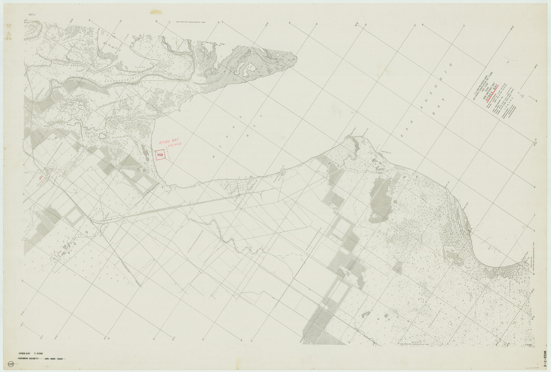69998, Texas, San Antonio Bay, Hynes Bay, General Map Collection