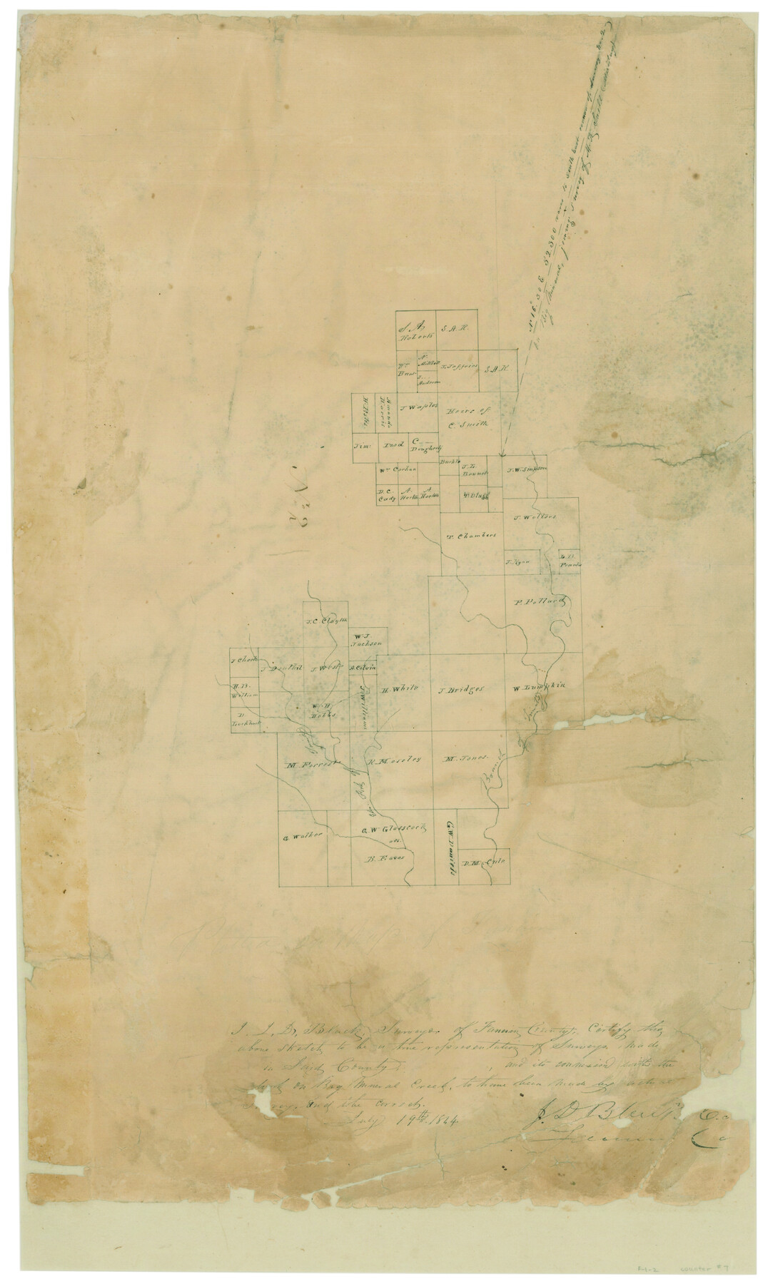7, [Surveys along Trinity River], General Map Collection
