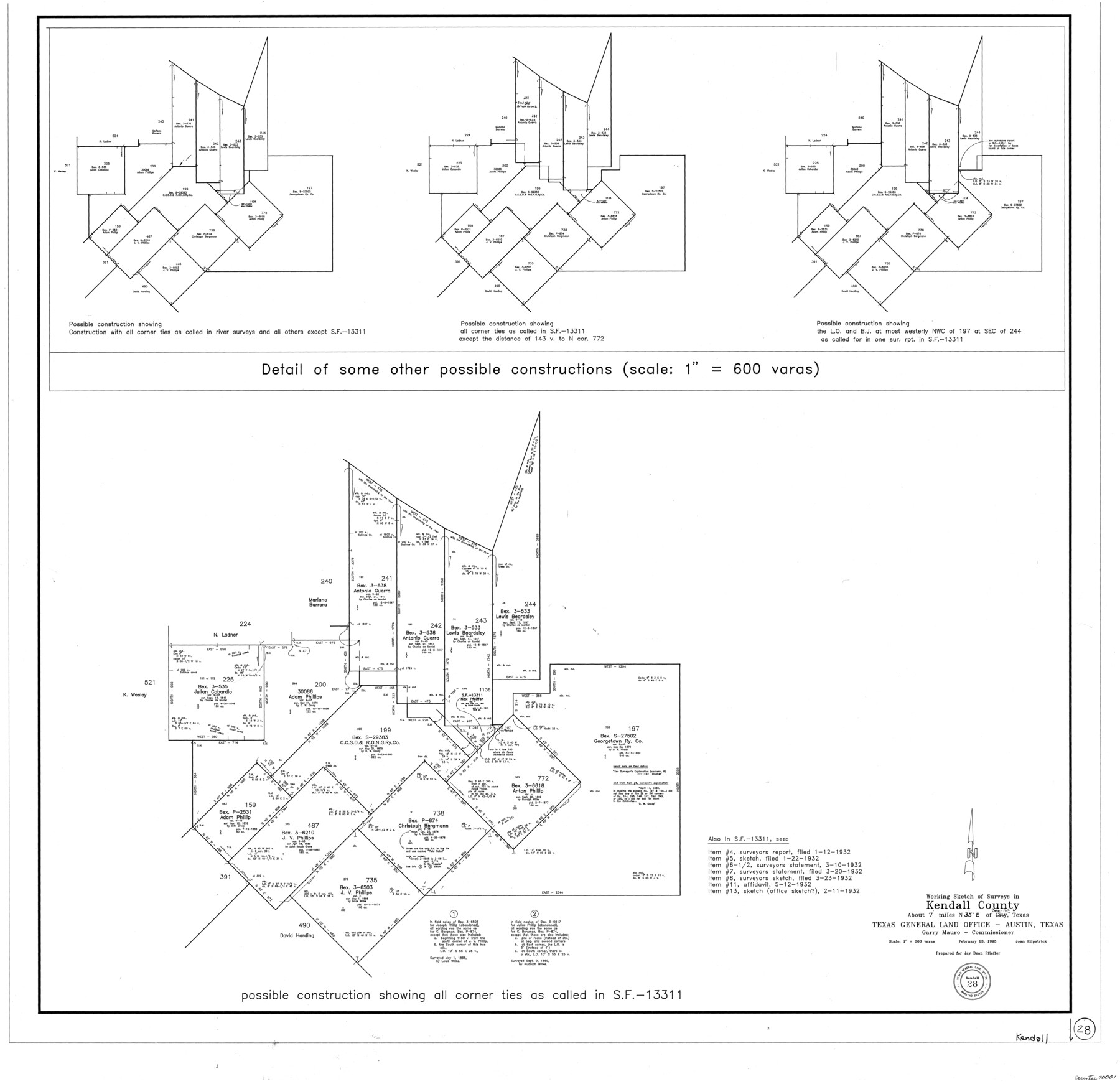 70001, Kendall County Working Sketch 28, General Map Collection