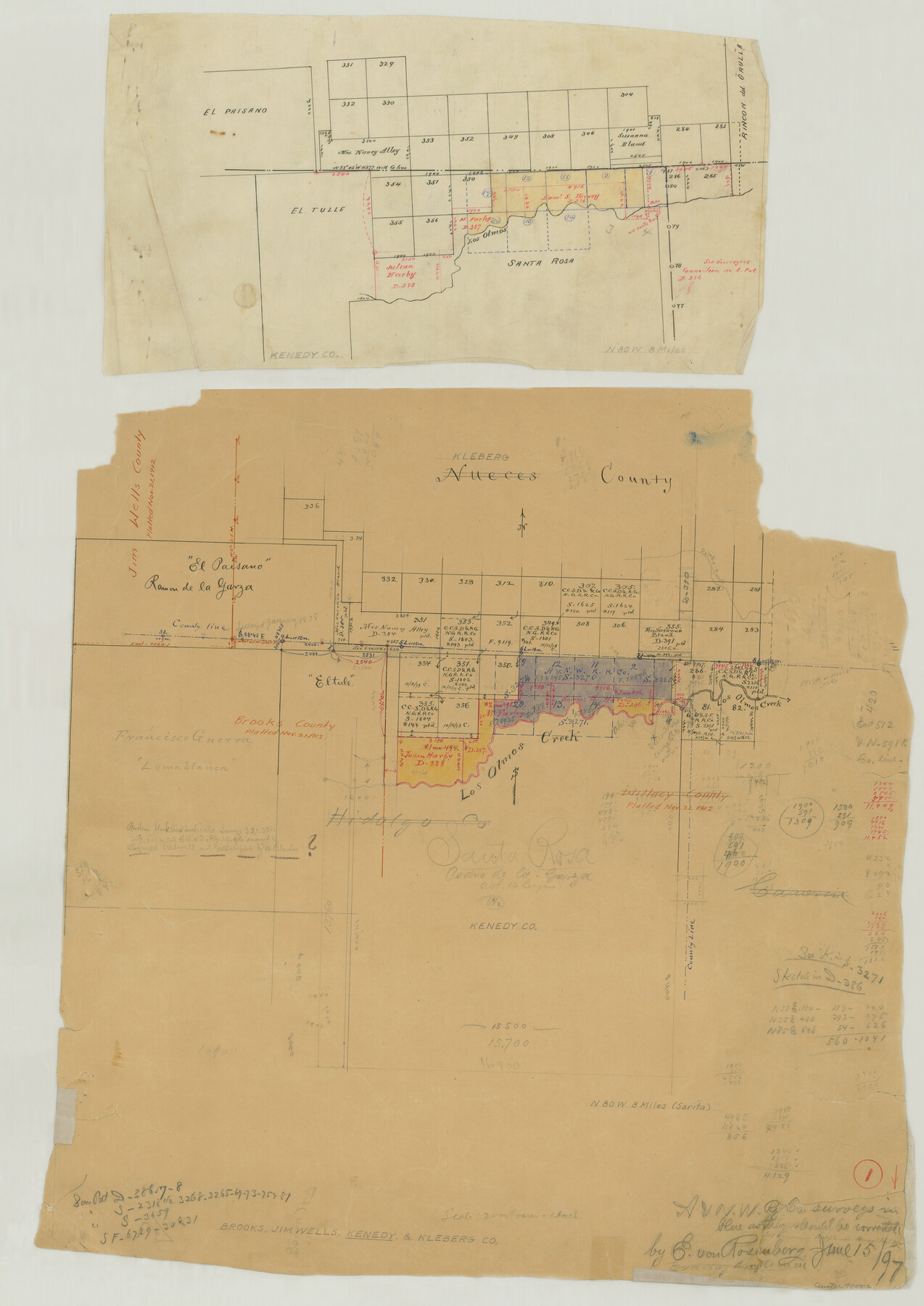 70002, Kenedy County Working Sketch 1, General Map Collection
