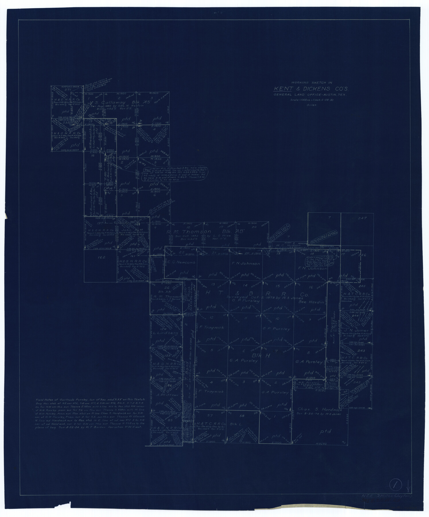 70007, Kent County Working Sketch 1, General Map Collection