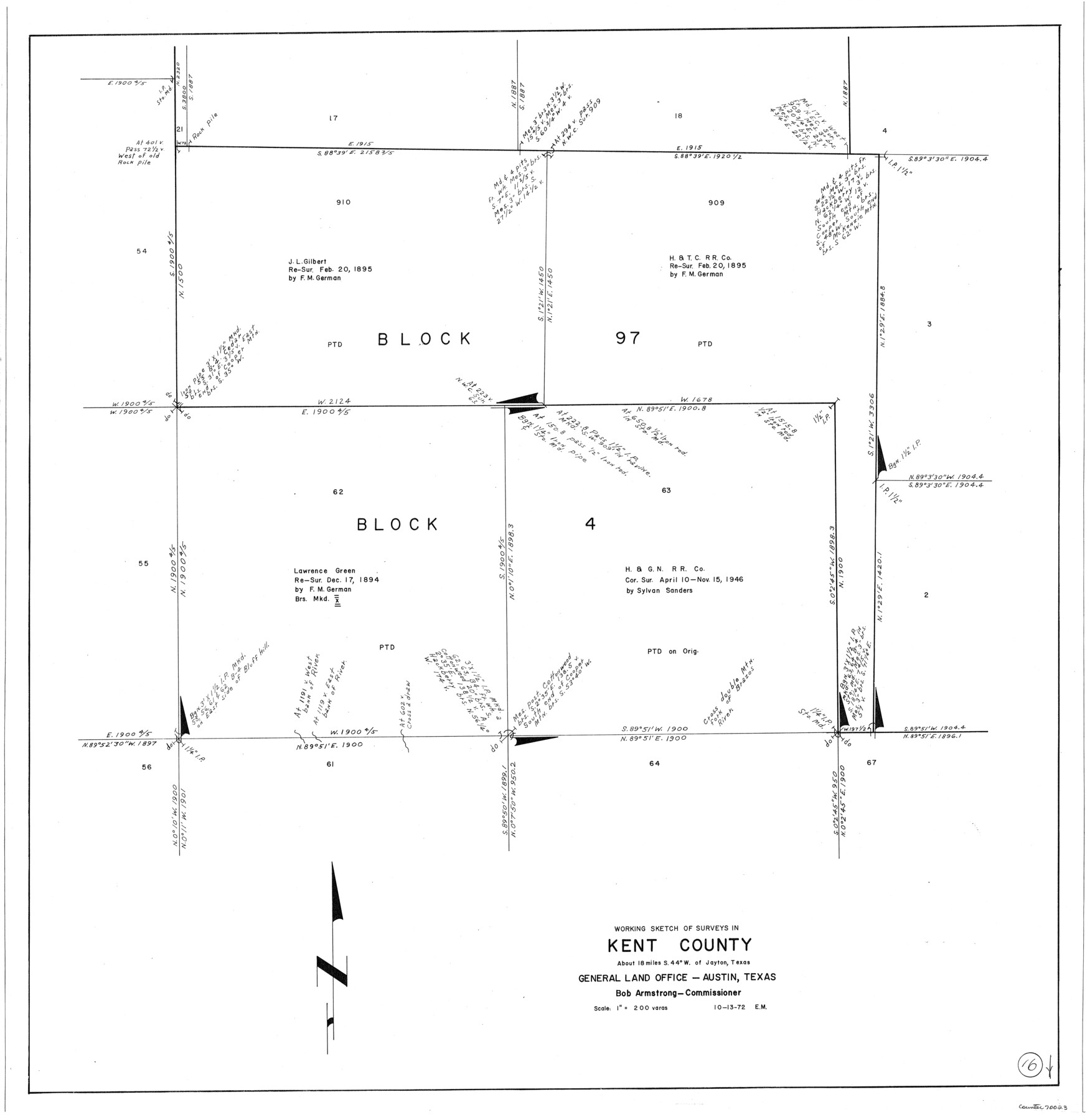 70023, Kent County Working Sketch 16, General Map Collection