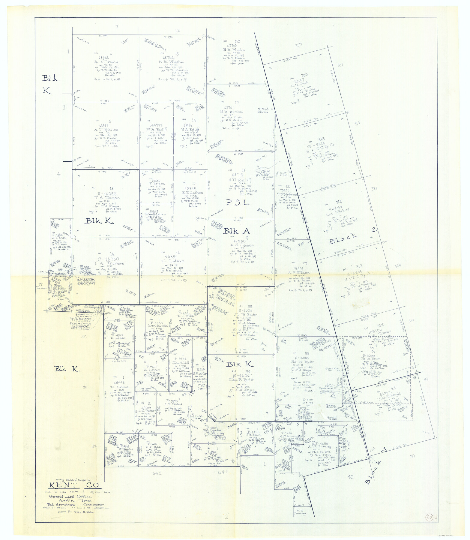 70027, Kent County Working Sketch 20, General Map Collection