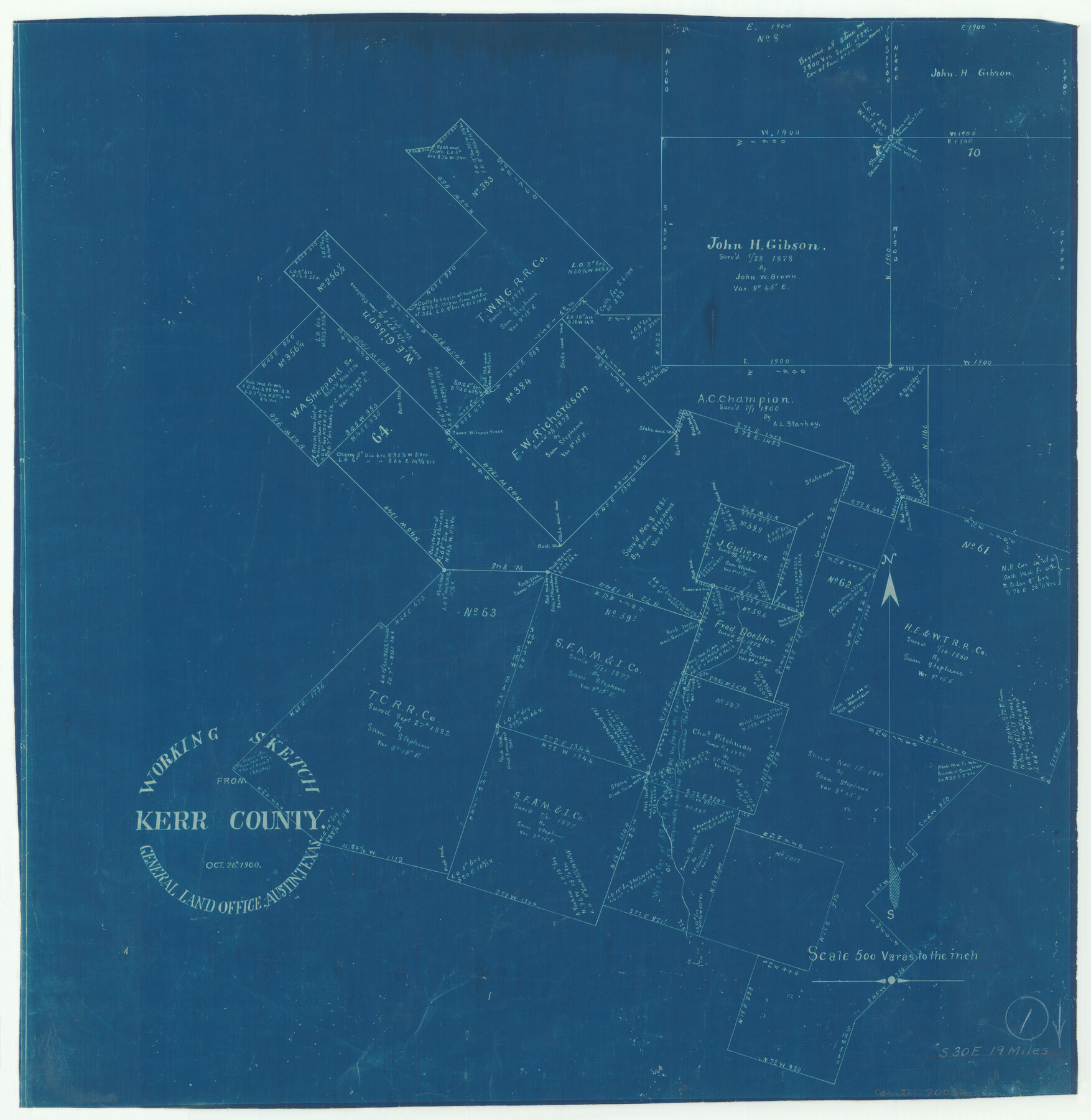 70032, Kerr County Working Sketch 1, General Map Collection