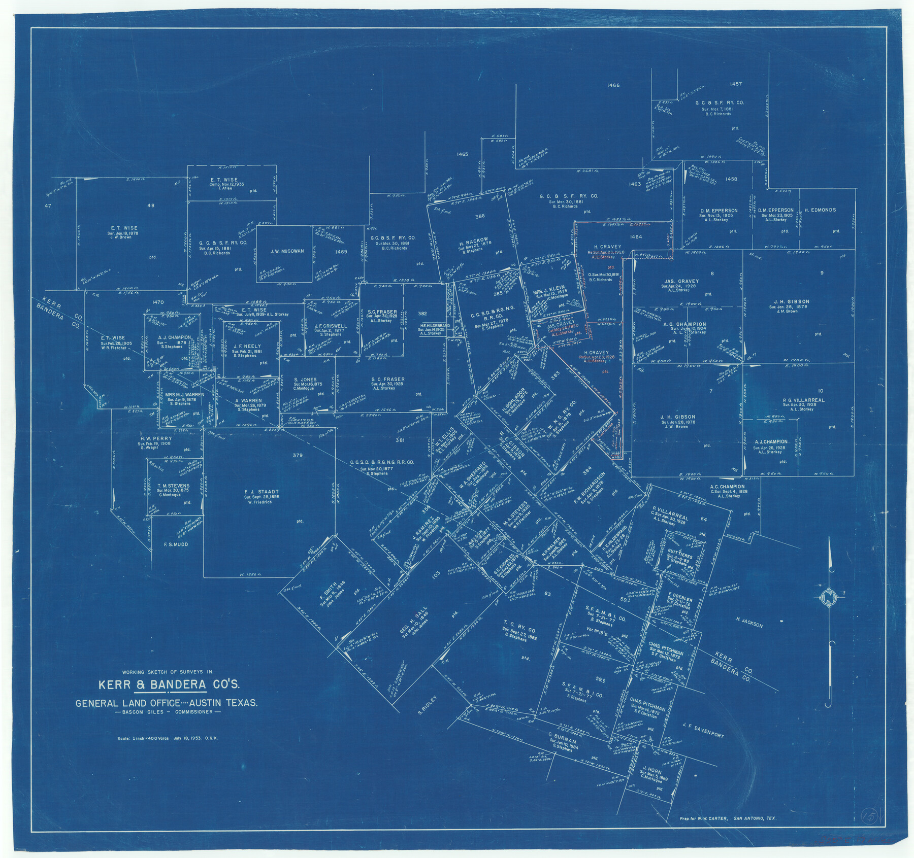 70046, Kerr County Working Sketch 15, General Map Collection