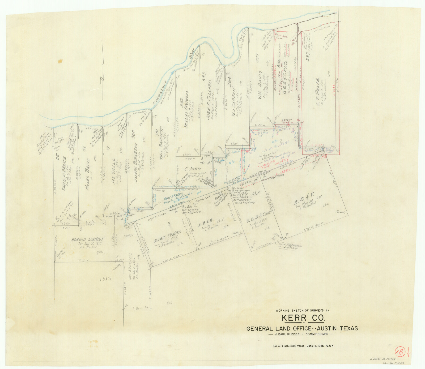 70049, Kerr County Working Sketch 18, General Map Collection