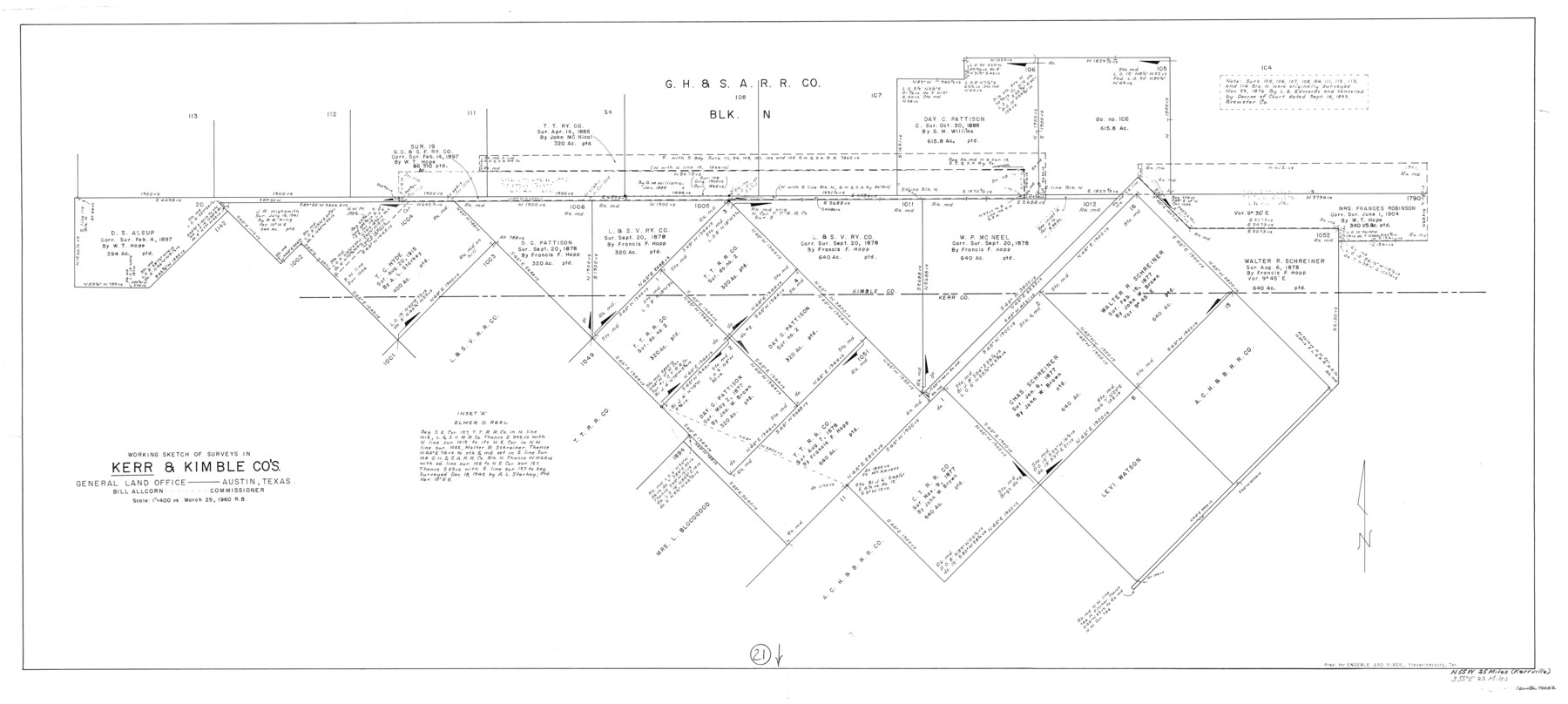 70052, Kerr County Working Sketch 21, General Map Collection