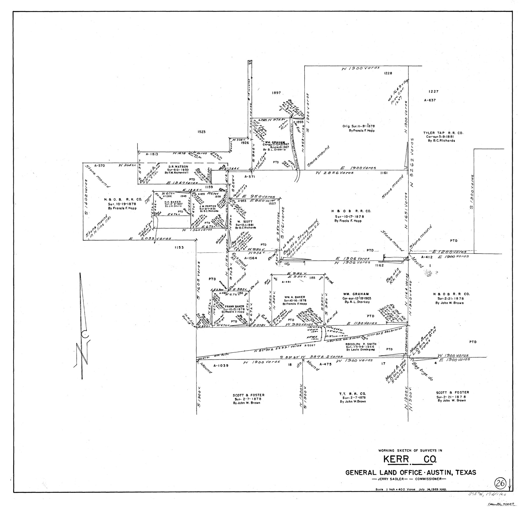 70057, Kerr County Working Sketch 26, General Map Collection