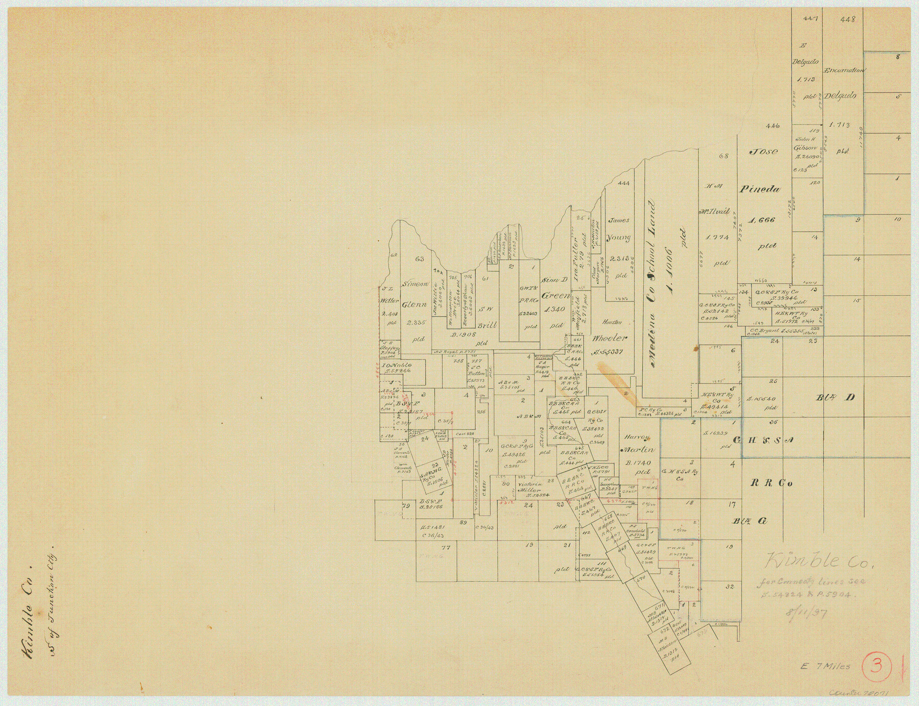 70071, Kimble County Working Sketch 3, General Map Collection