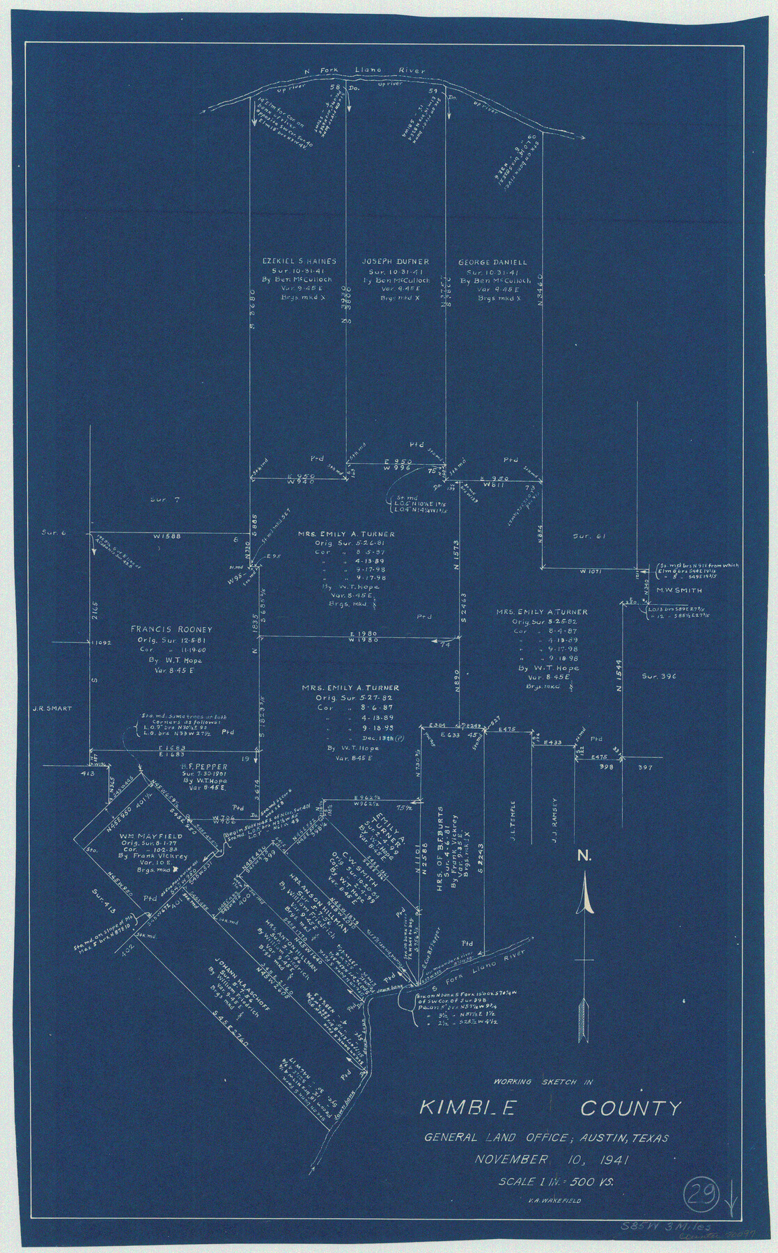 70097, Kimble County Working Sketch 29, General Map Collection