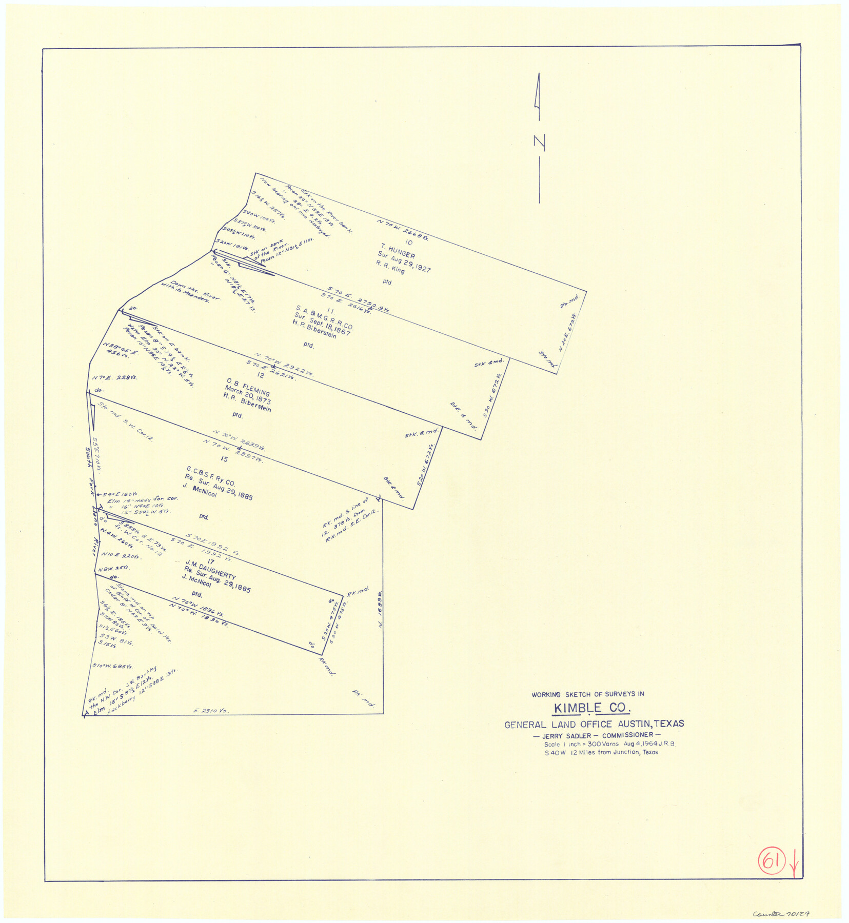 70129, Kimble County Working Sketch 61, General Map Collection