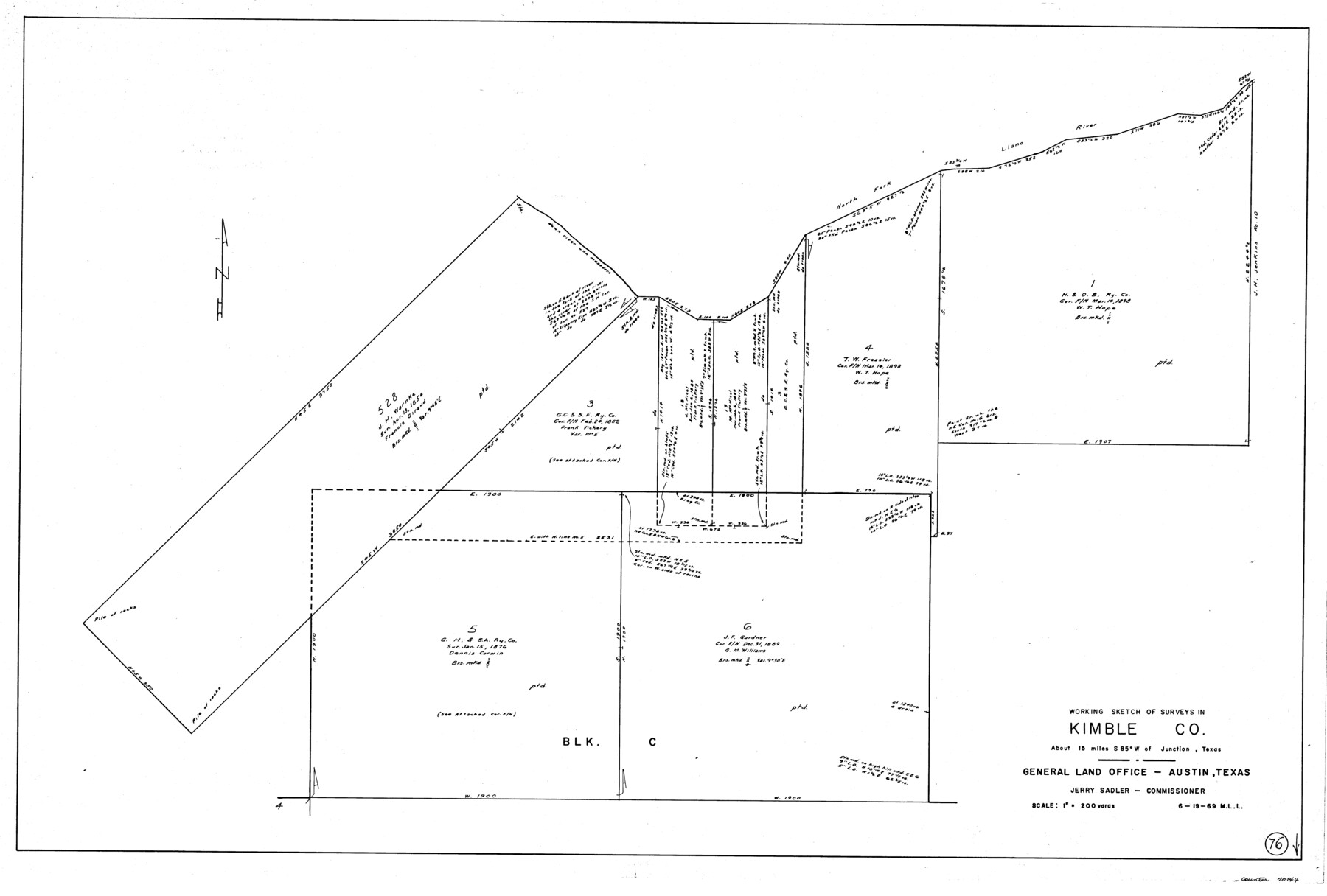 70144, Kimble County Working Sketch 76, General Map Collection