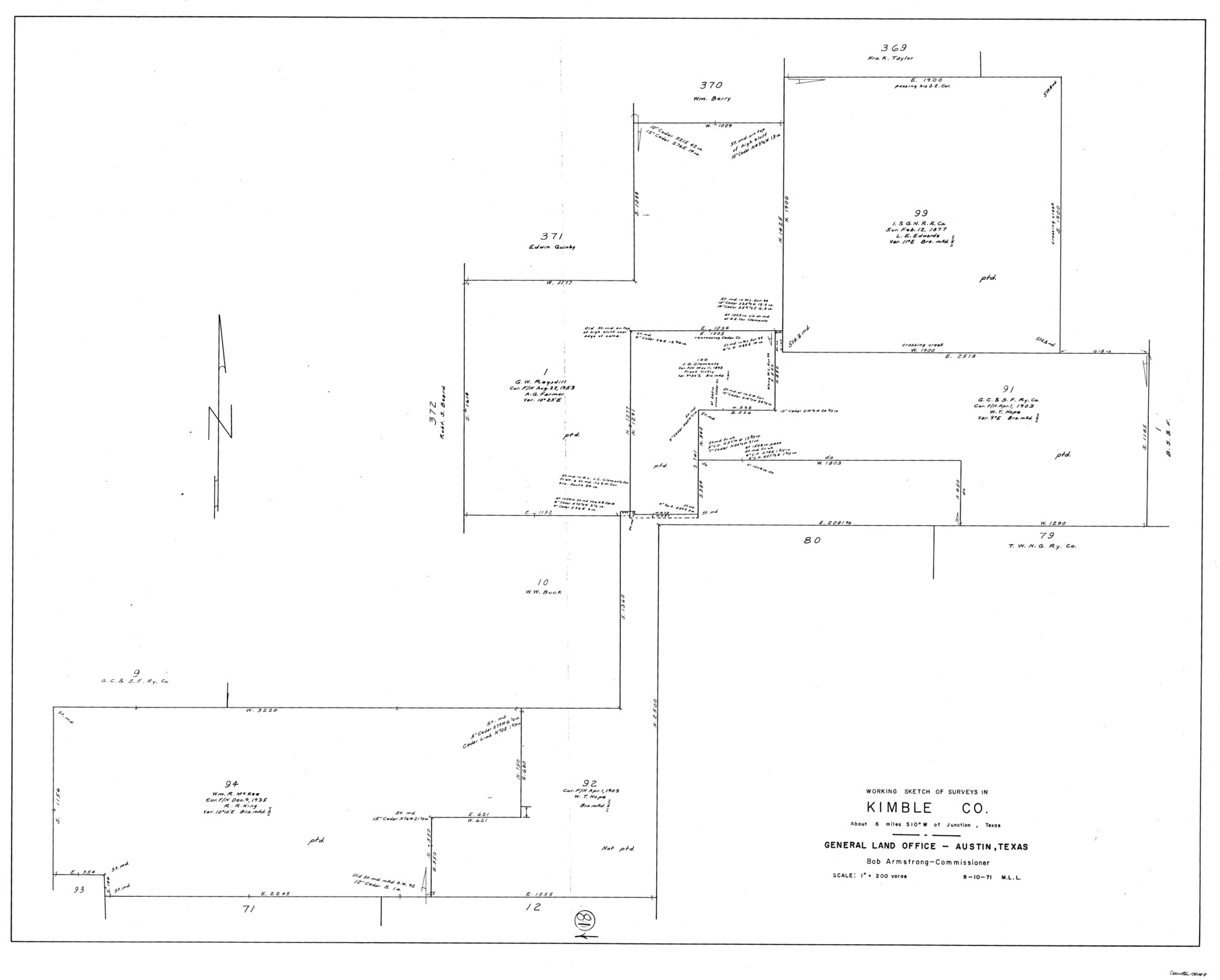 70149, Kimble County Working Sketch 81, General Map Collection