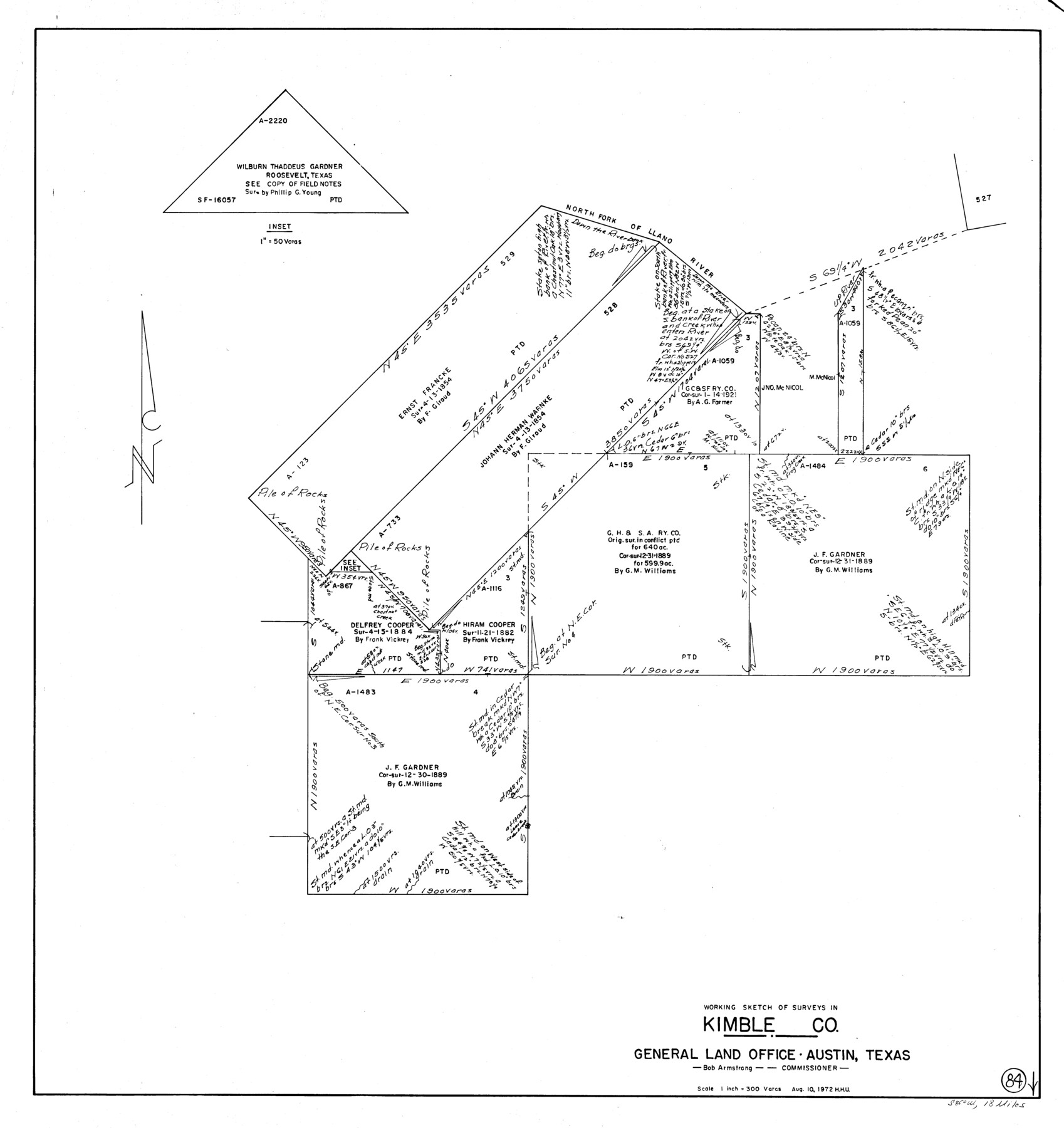 70152, Kimble County Working Sketch 84, General Map Collection