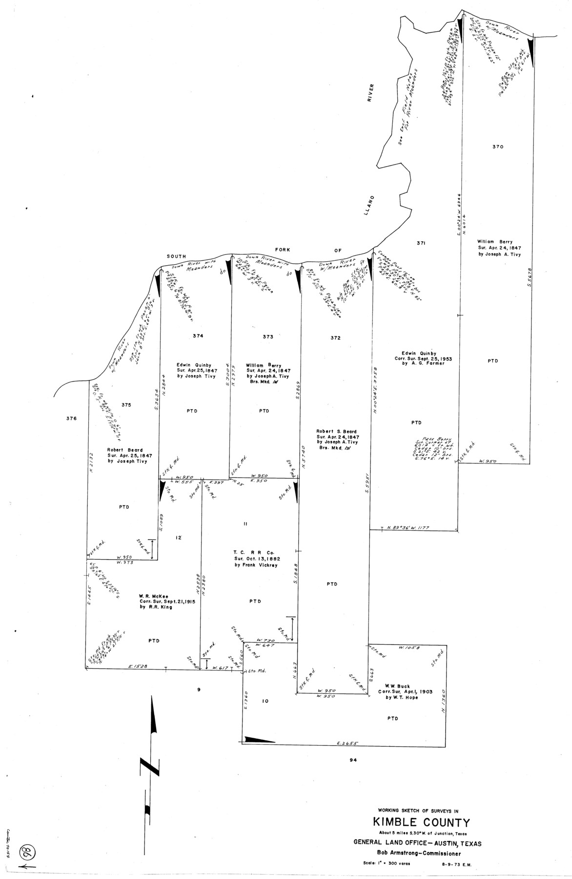 70154, Kimble County Working Sketch 86, General Map Collection